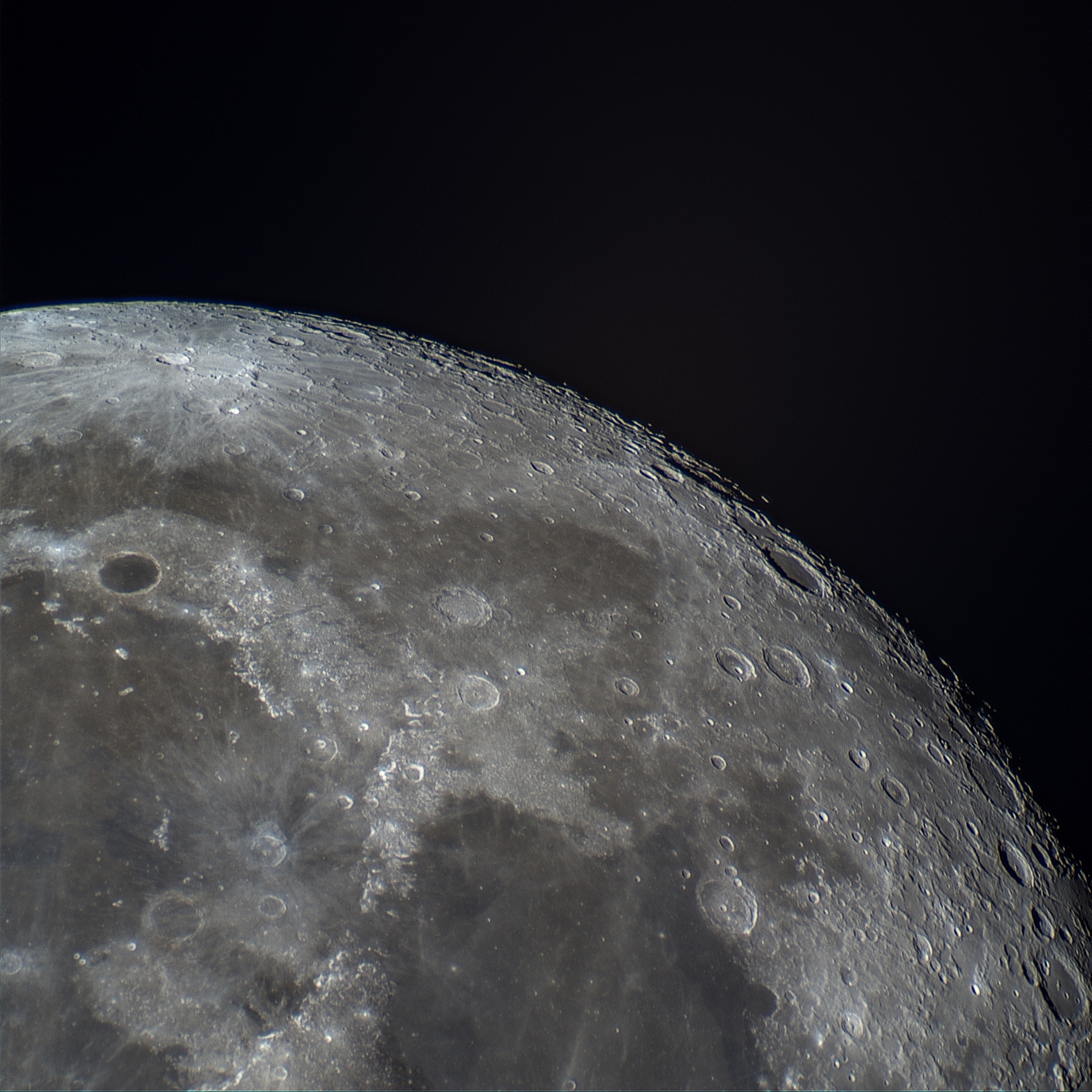 Sunday night's 96.7% Moon. ZWO FF130 apo with x2.5 Powermate for