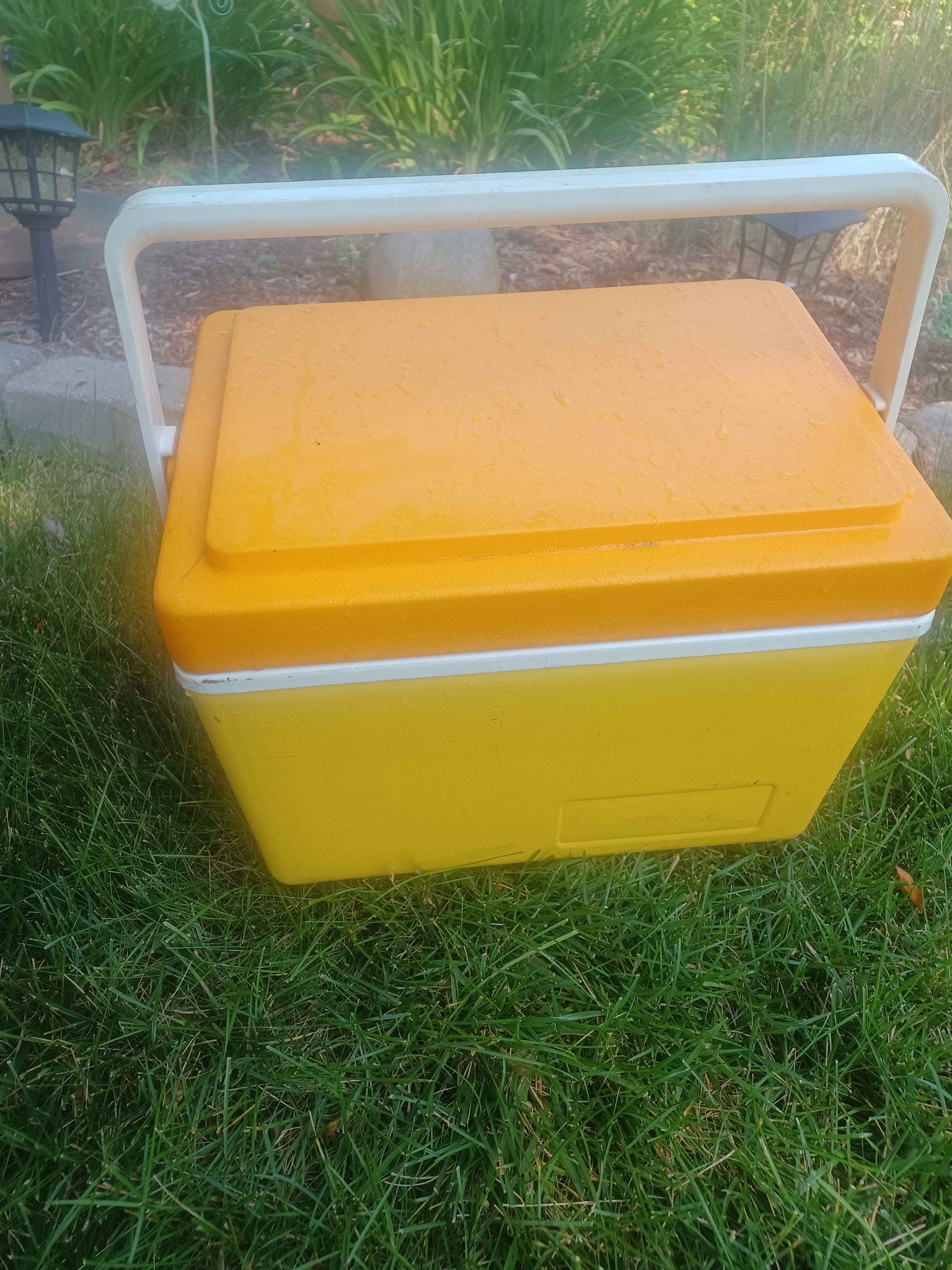 Vintage Thermos Sunpacker Cooler • Yellow Orange • Model 7713 • 11