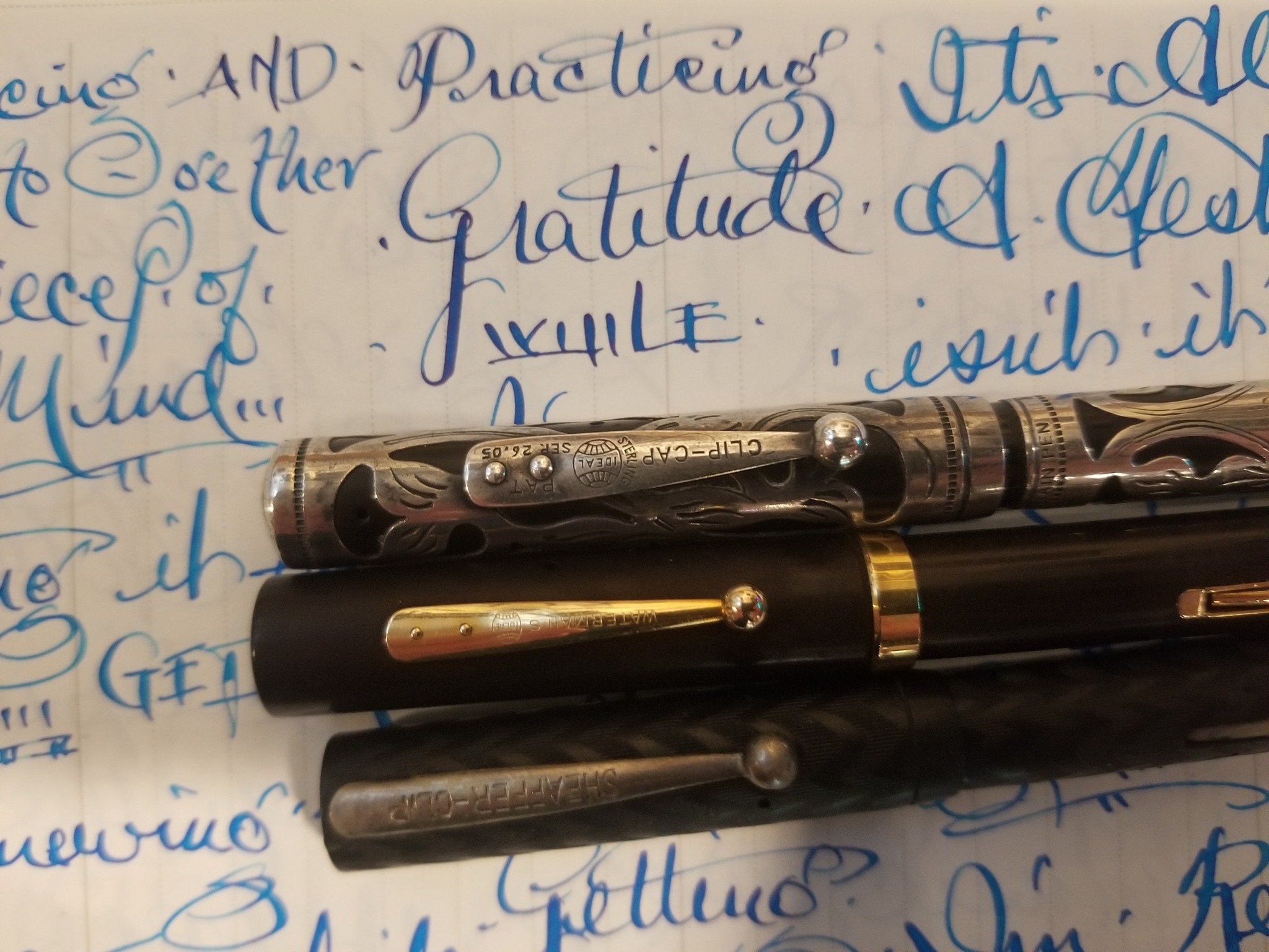 Practicing gratitude. Waterman