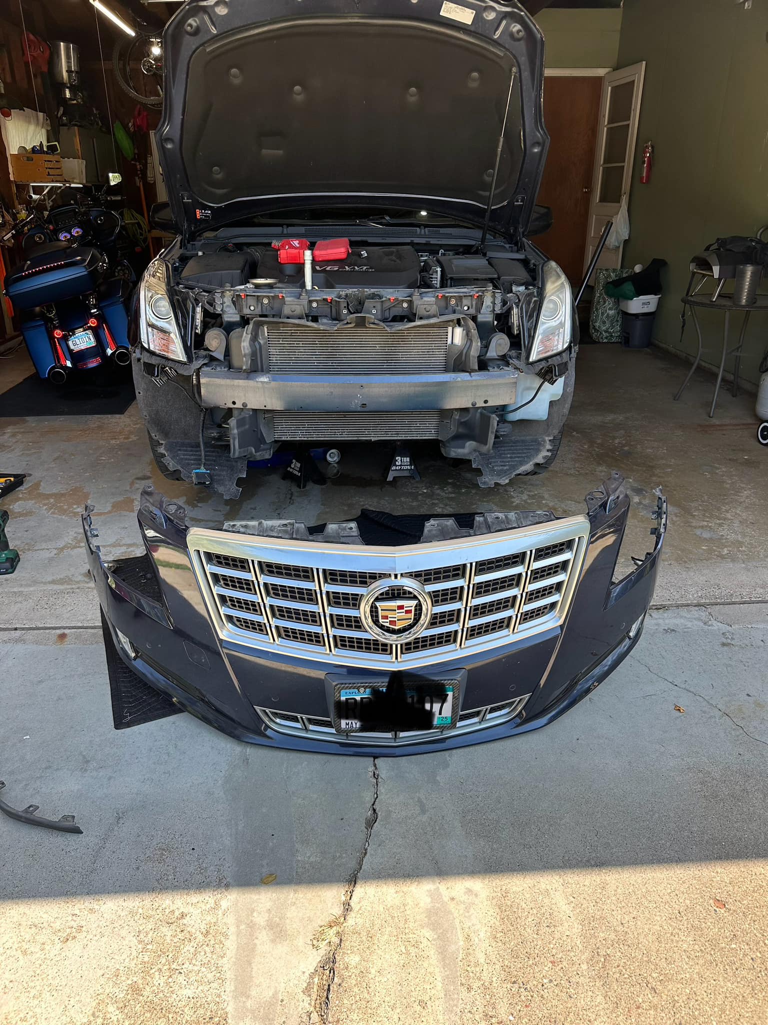 Chrome Front Mesh Bumper Grilles – Upper & Lower Set For 2013-2017 Cadillac XTS