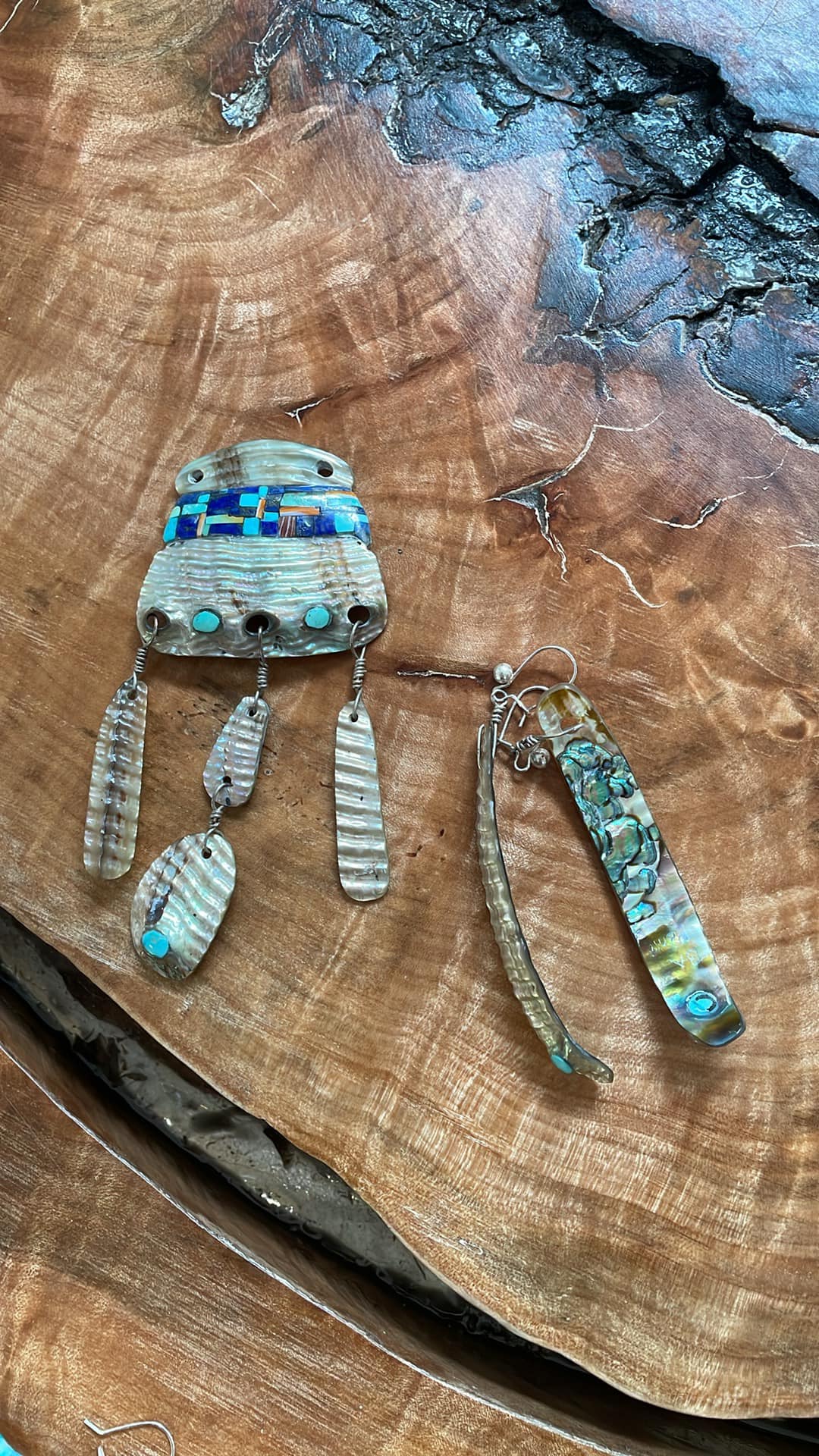 Native American Artist Brian Davis Creates Unique Shell Jewelry Piece