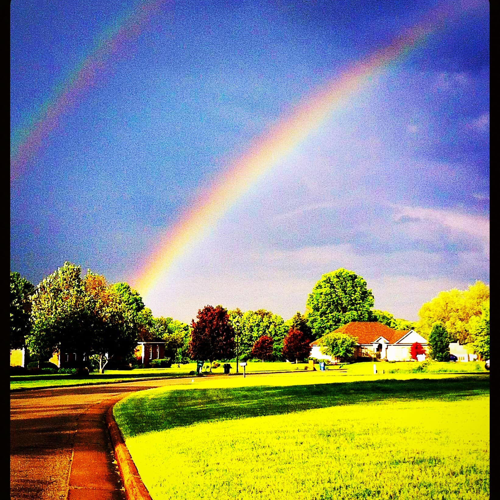 Another lovely shot of Thursday evening's double rainbow, this one