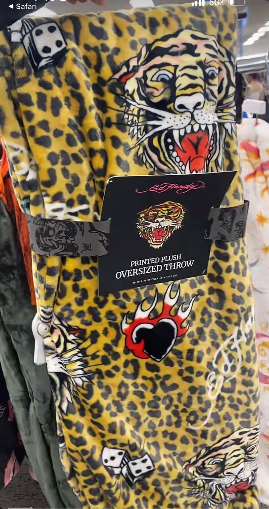 Ed Hardy blankets spotted at TJMaxx 😍🎀🦋💜 #tjmaxxfinds #edhardy