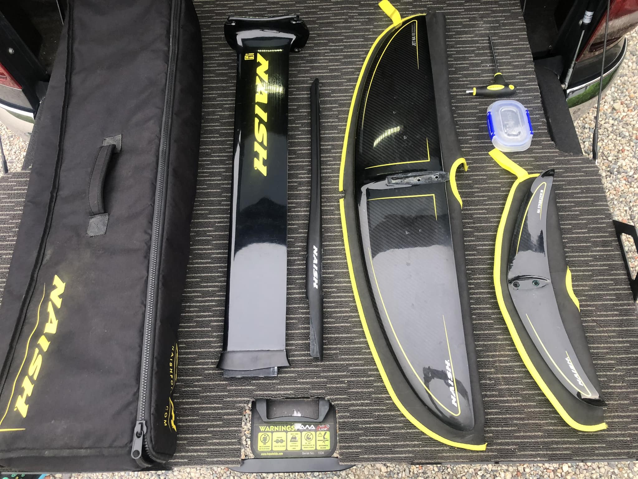 For sale…$650 Complete S26 Naish Jet HA 1400 foil, with Stabiliser 