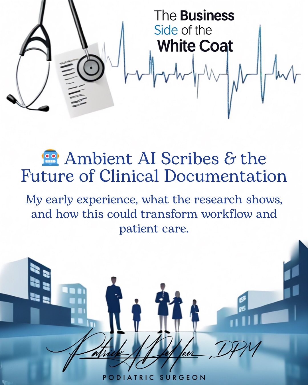 A conceptual illustration showing a balance scale: on one side "Efficiency Gains" and on the other "Clinical Safety and Patient Trust," symbolizing the trade-offs health systems must manage