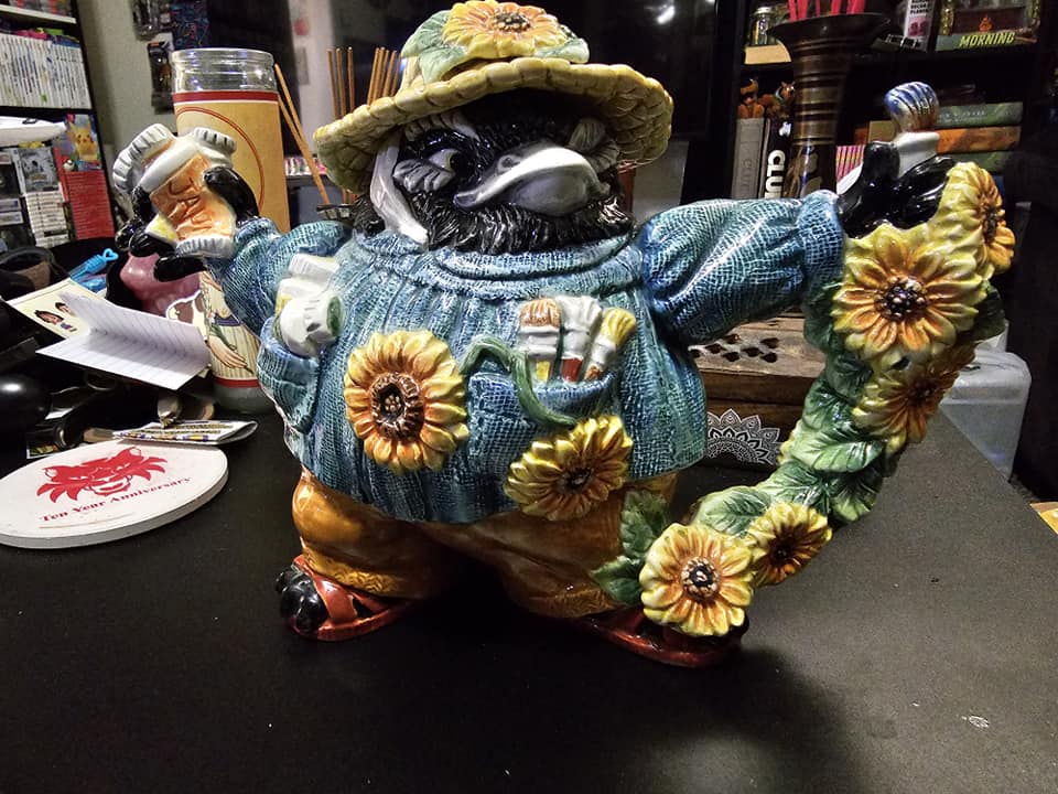 Fitz and Floyd Vincent Van Crow teapot thrift find