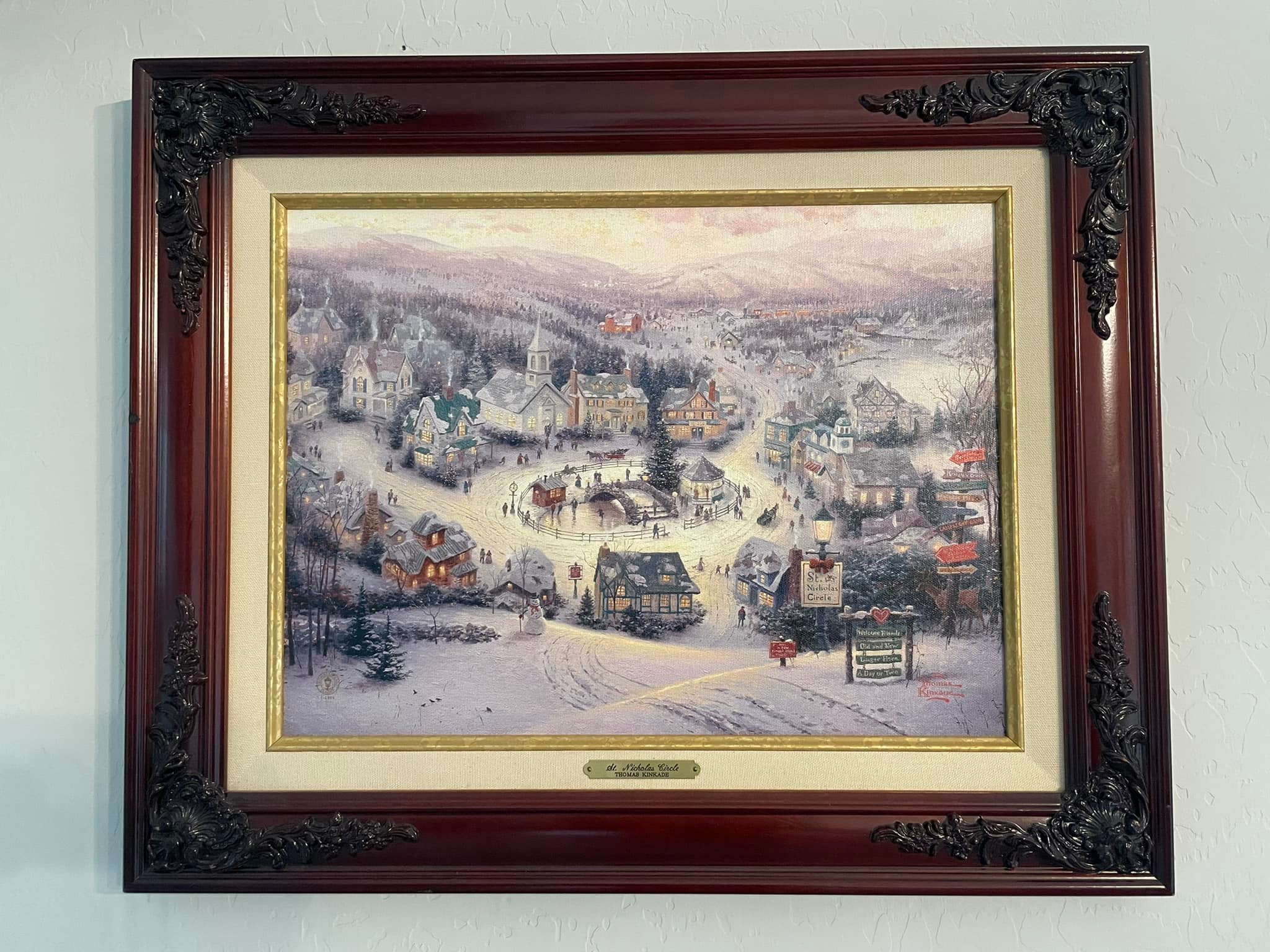 This Thomas Kinkade St Nicholas Circle painting seems a bit like