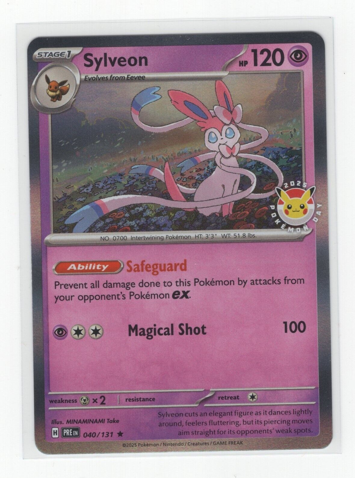 pokemon day eevee card 074/131 Prismatic Evolutions Stamped Promo Commemorate your favorite tabletop game with this Eevee 2025 Pokemon Day 25 Promo #074 PSA Authenticated 10 Card Eevee 2025 Pokemon Prismatic Evolutions