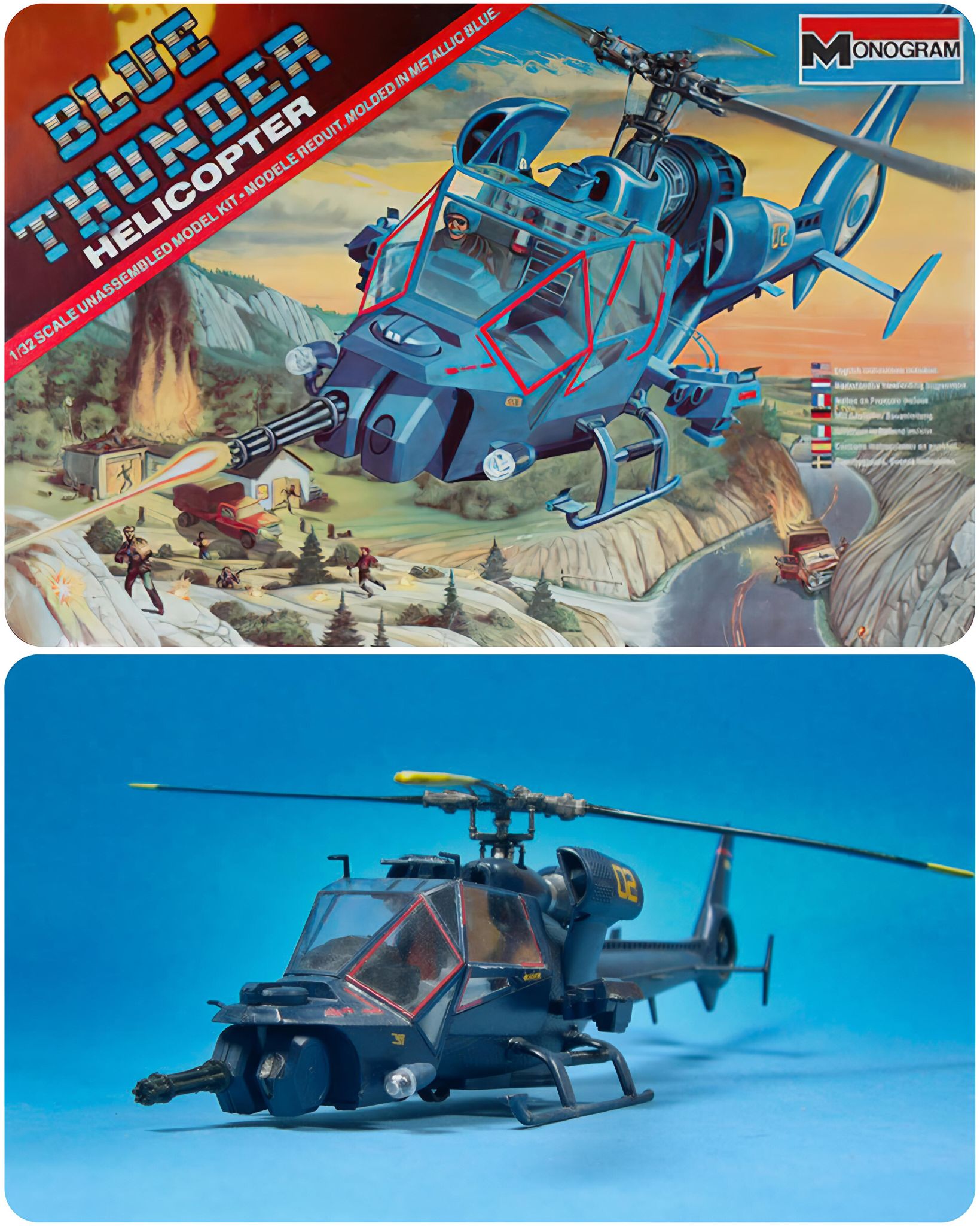 1984 Blue Thunder helicopter model build by Monogram