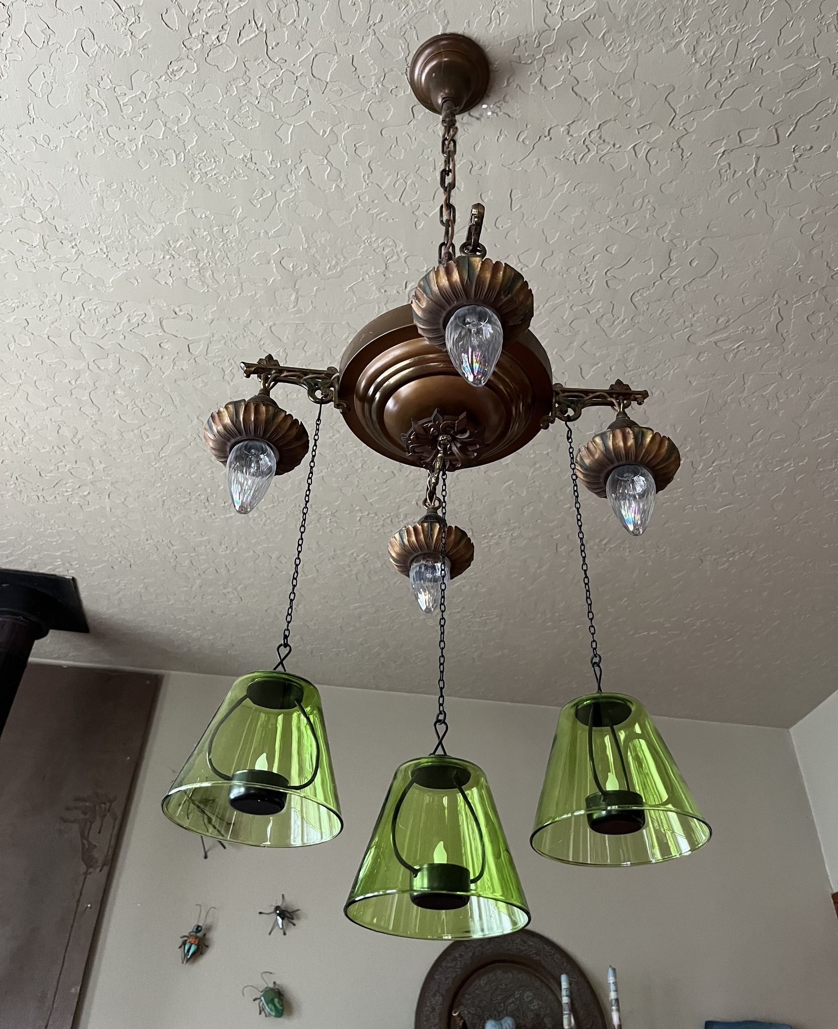 Original and added lighting fixtures in our 1909 old house