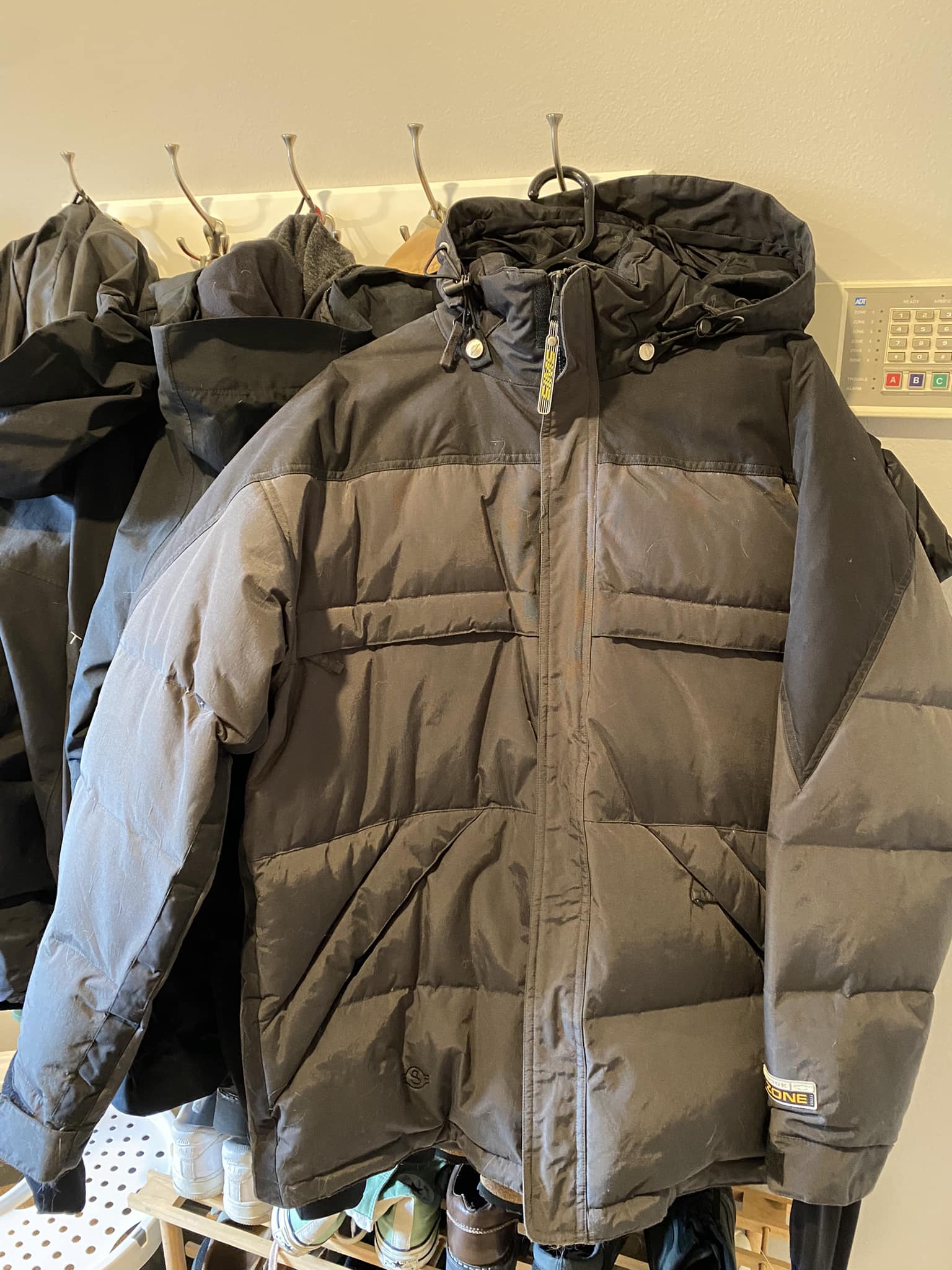 Staying warm in the Cascades with 90s Sims Kyber down puffer for 