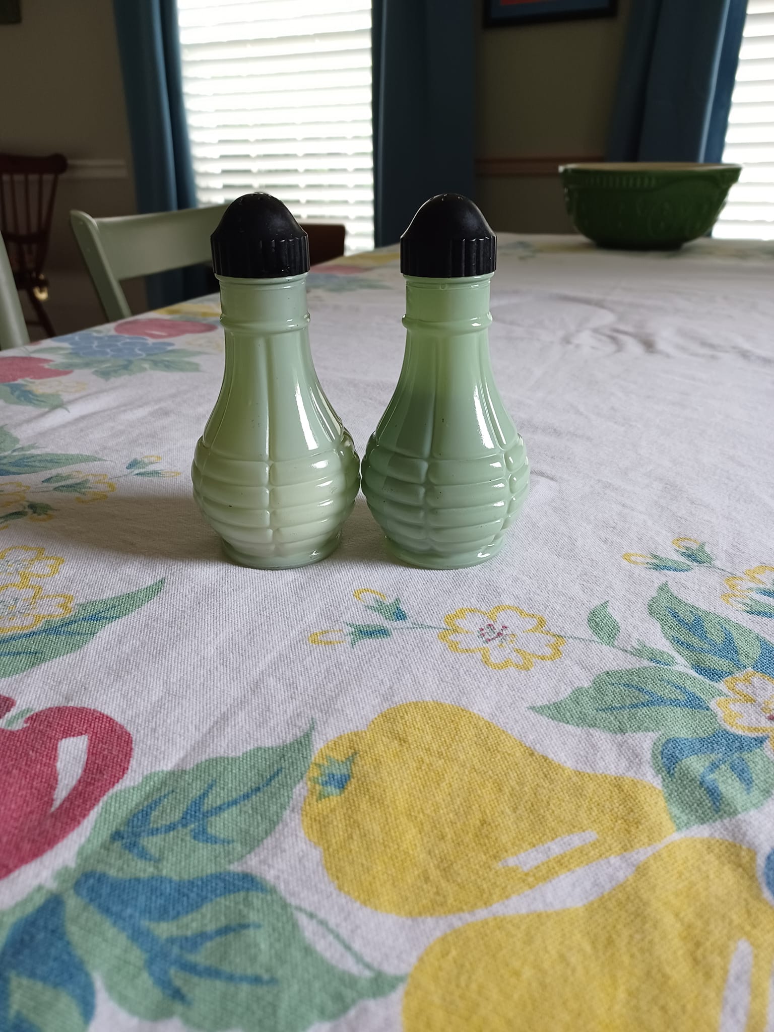 Vintage Anchor Hocking salt and pepper shakers still in use