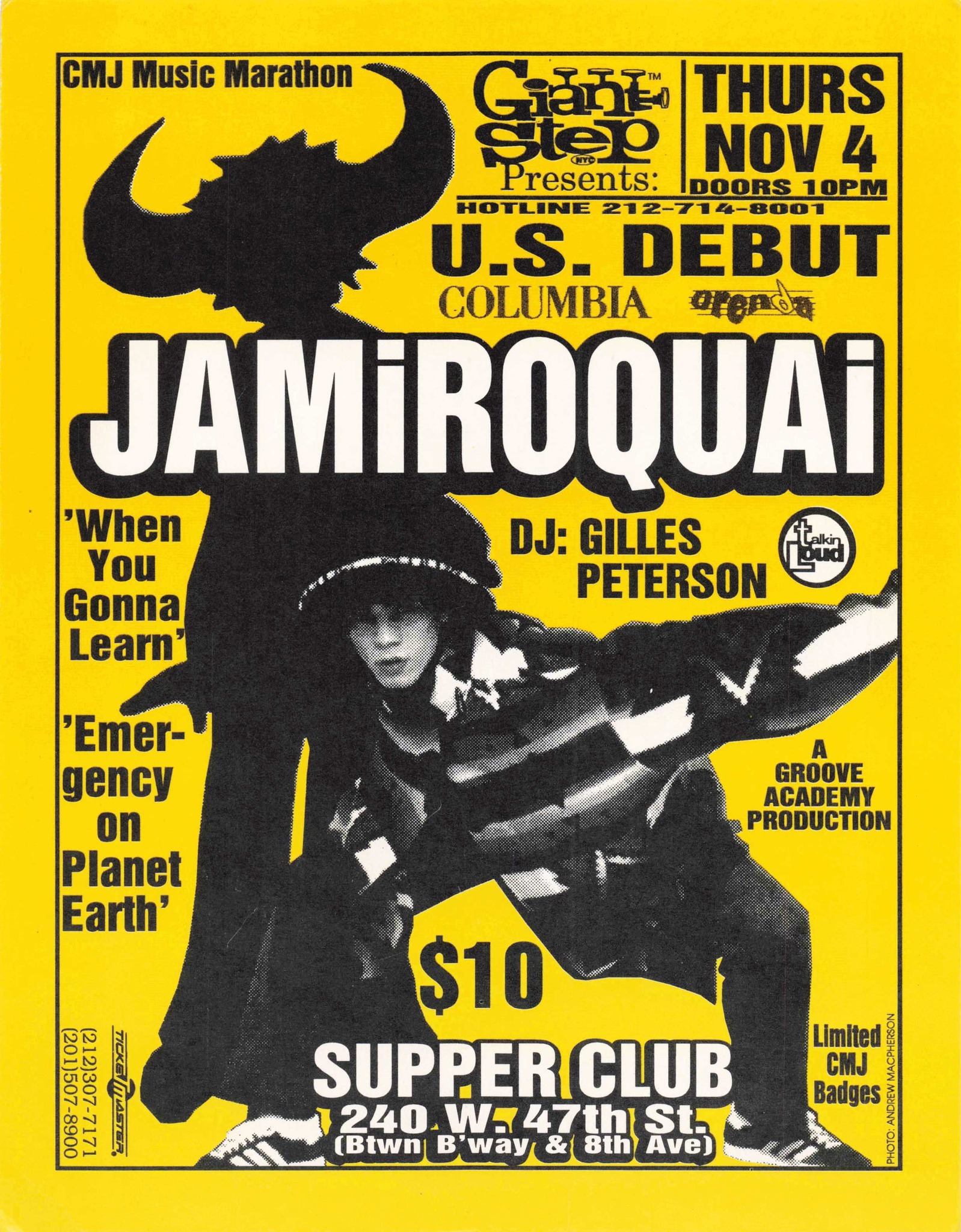 Jamiroquai performing 