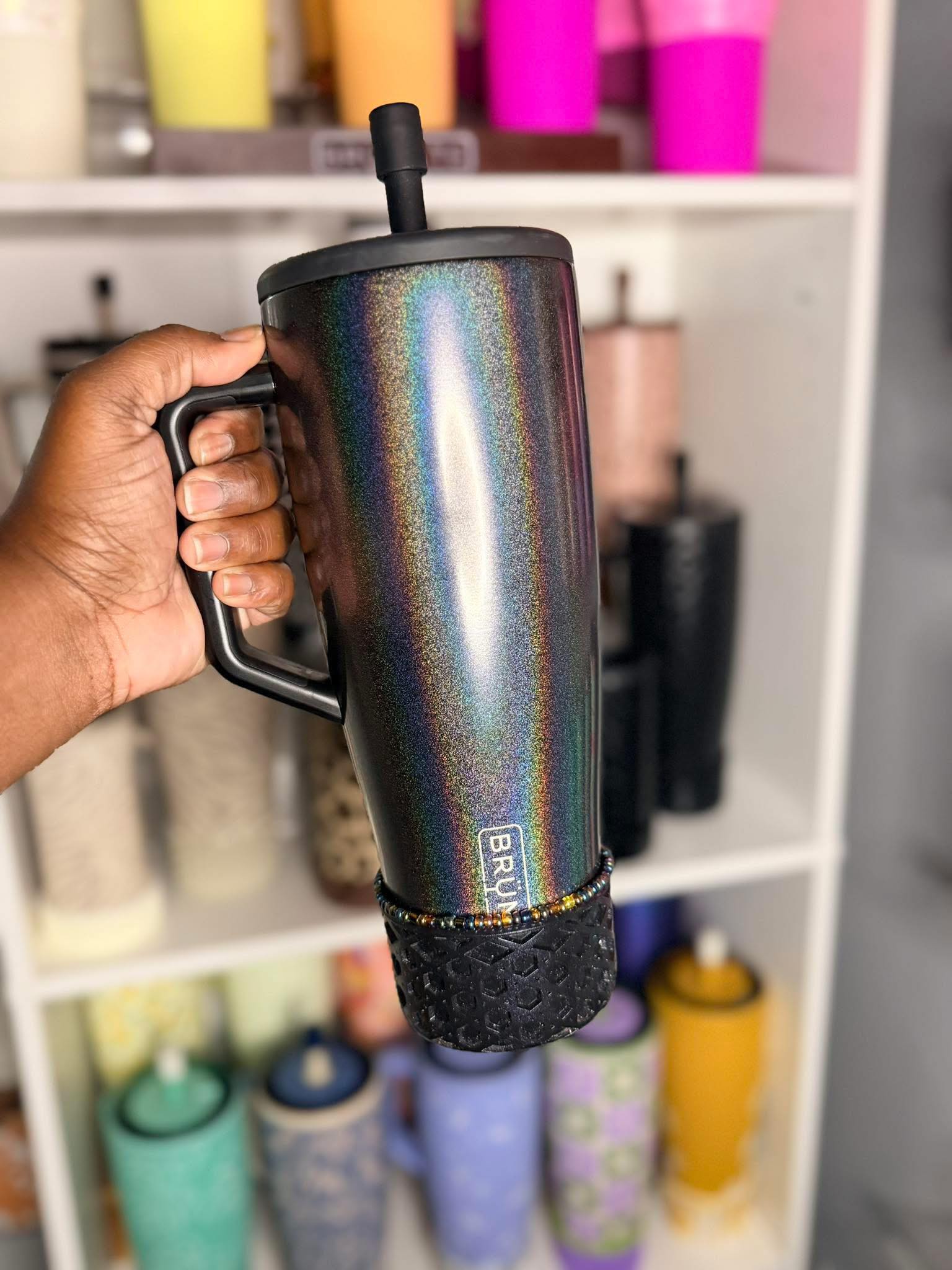 Brumate glitter charcoal tumbler available display picture 1