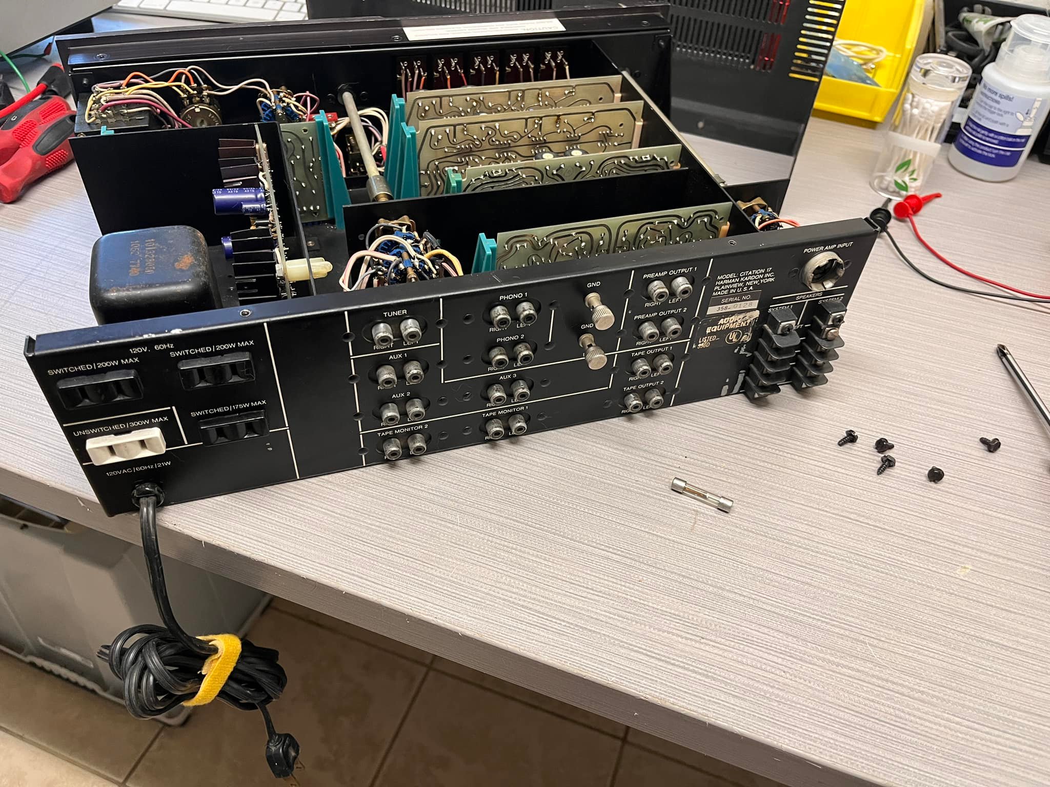 Repairing Harman/Kardon Citation 17 with ground loop and fuse issues