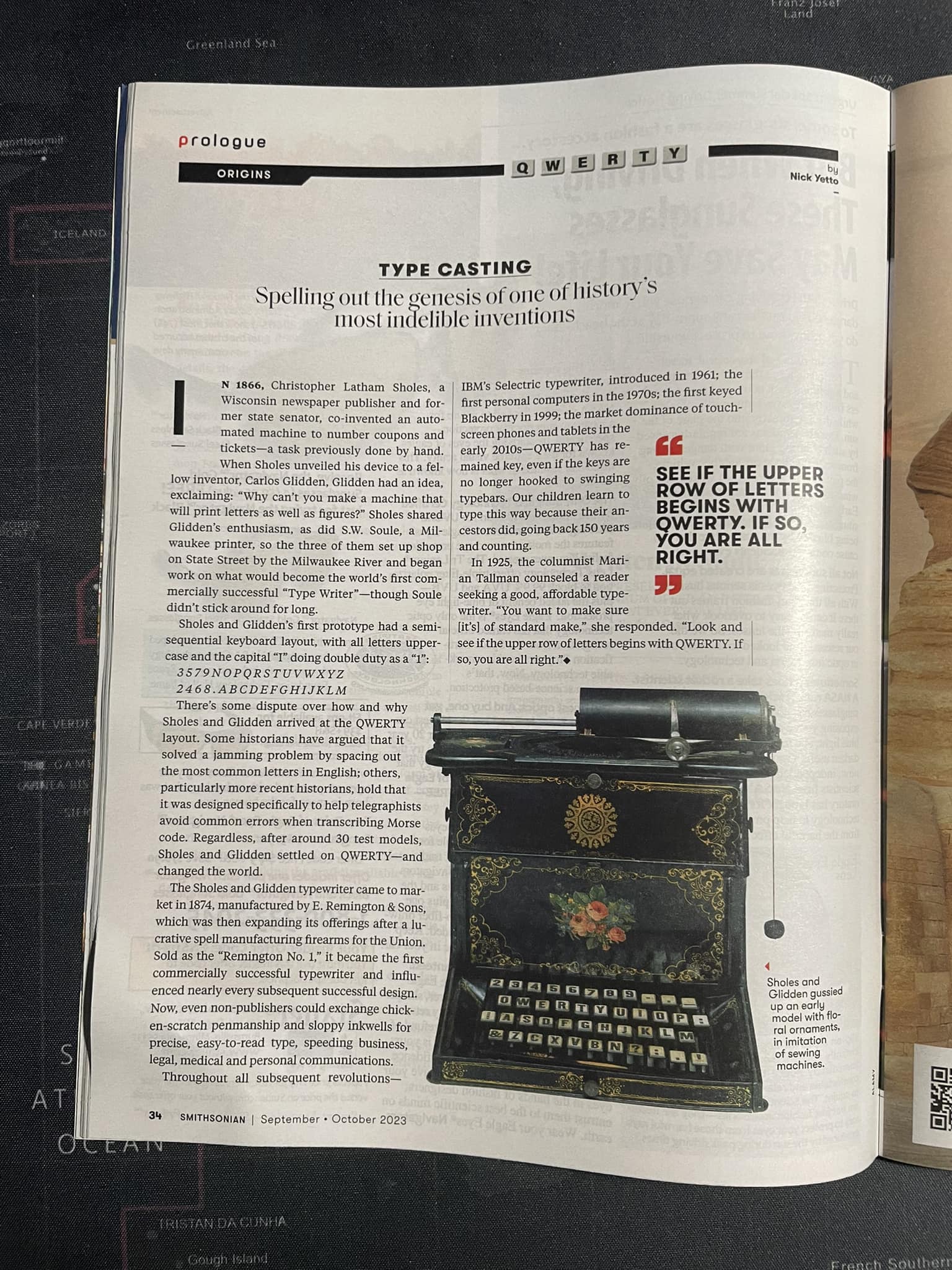Article about typewriters in smithsonian magazine
