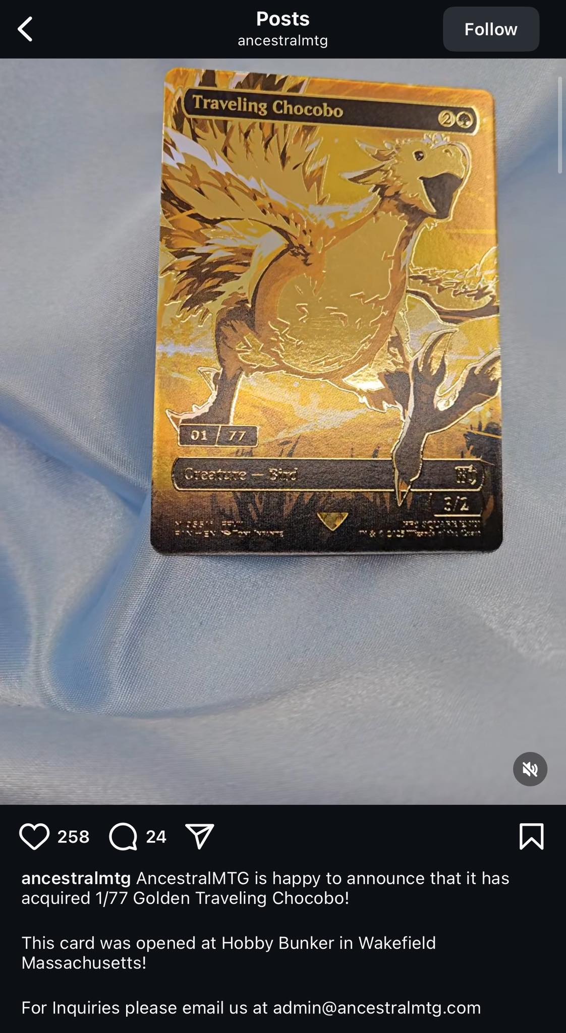 Golden chocobo for sale in Vegas