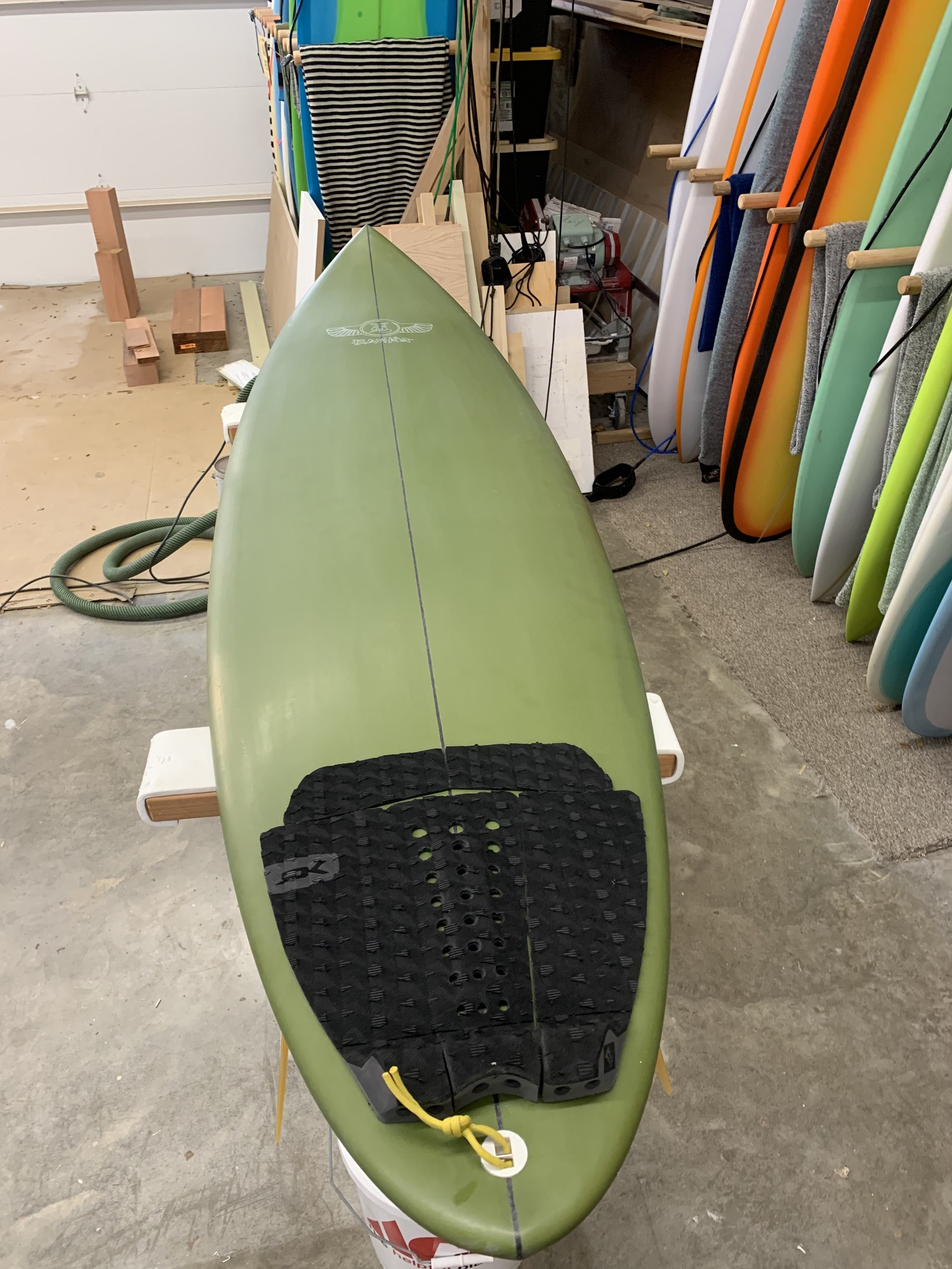 Riding the Jim Banks Revolution surfboard
