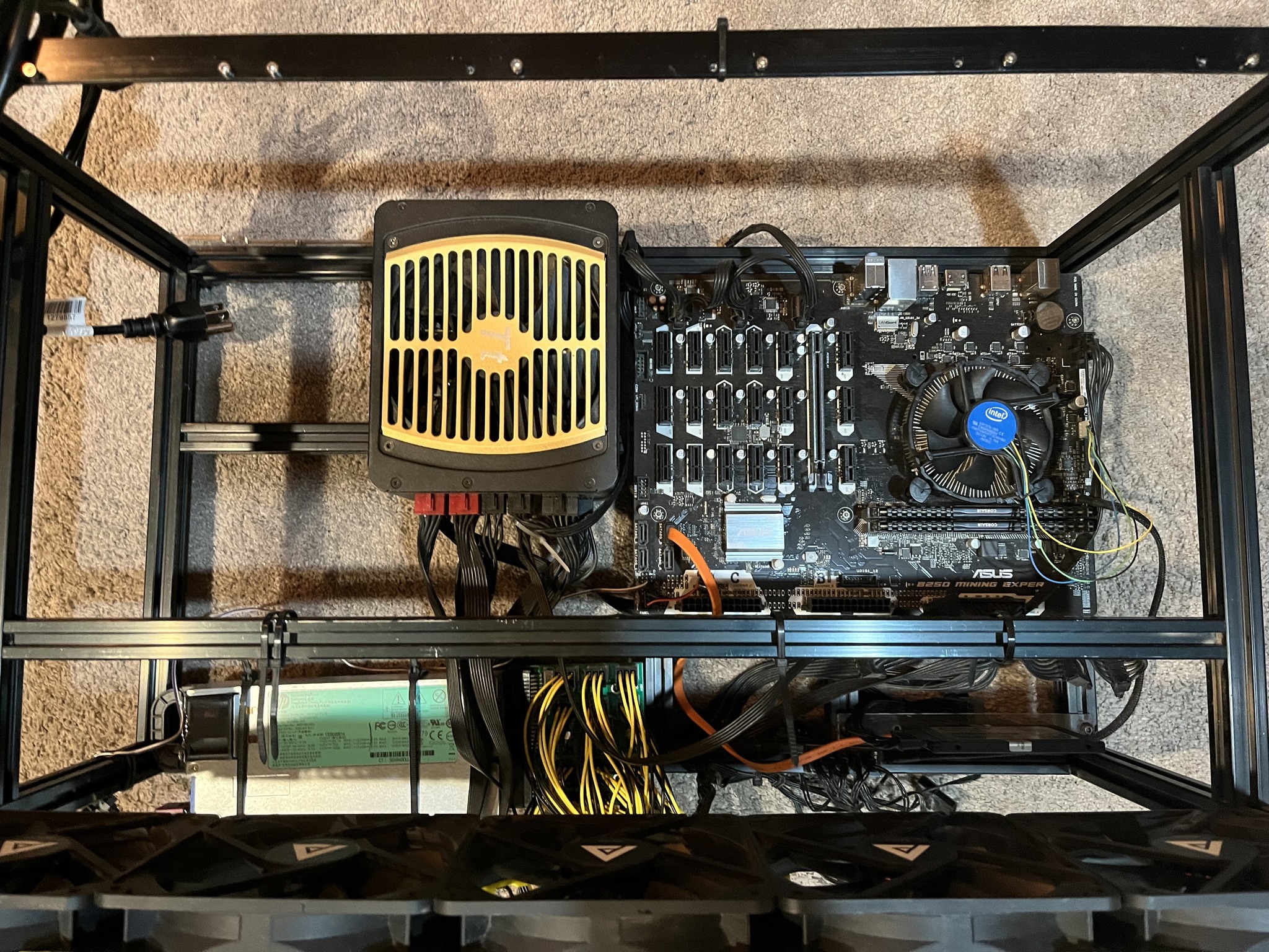 マイニングリグ フレーム B250-BTC 1400W B250 BTC-12P For Mining