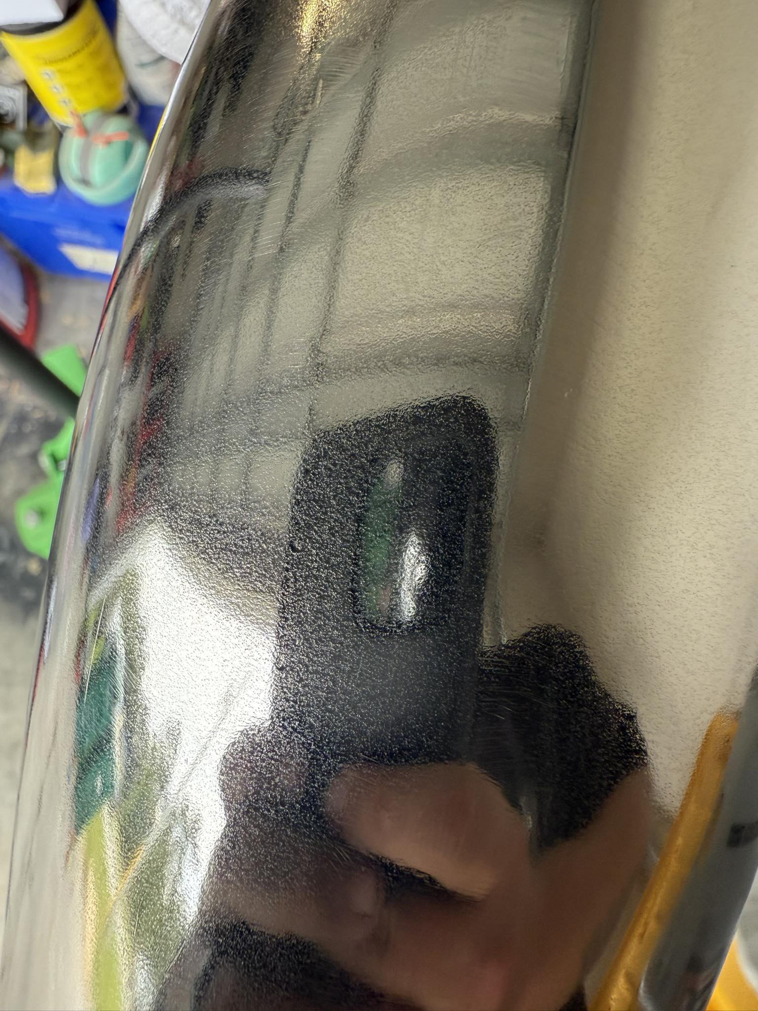 Intake has surface scratches on plastic