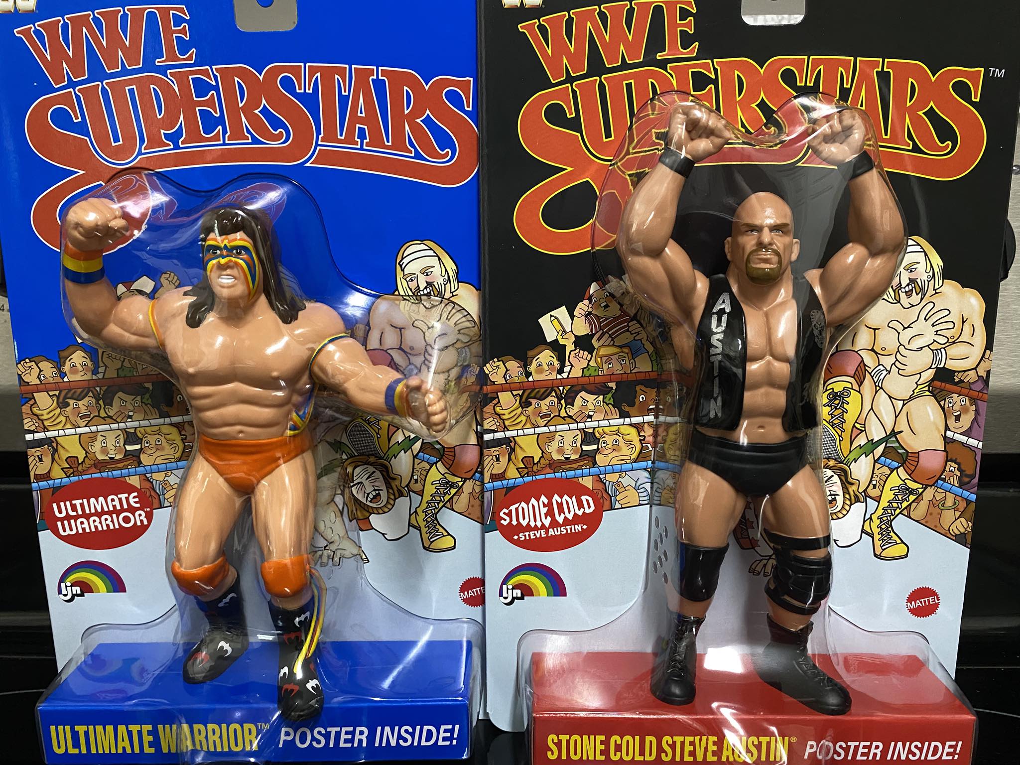 Found WWE Ultimate Warrior and Stone Cold Steve Austin figures at