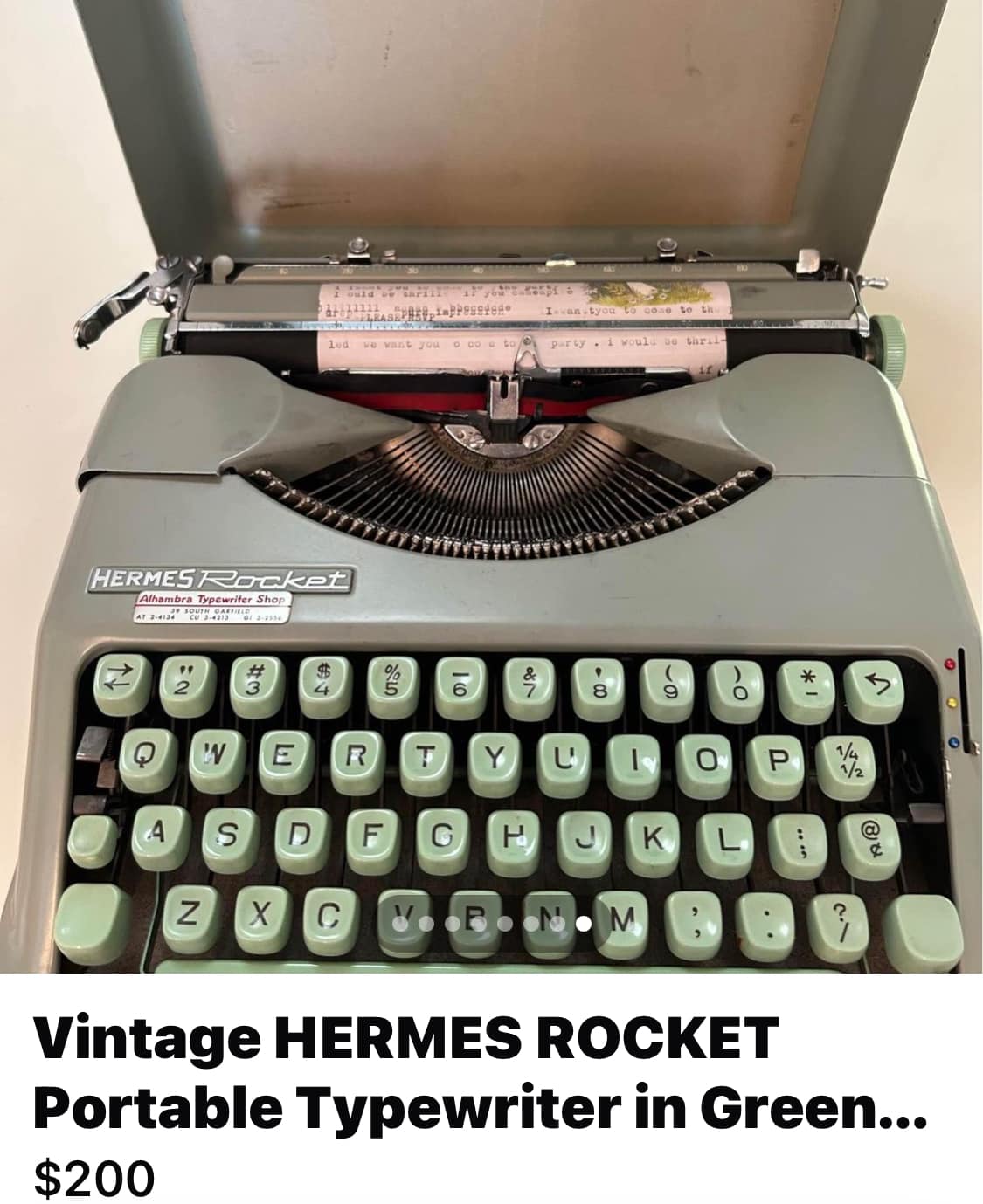 Should I buy a Silver Reed 750 Fast Spacer typewriter for $10?