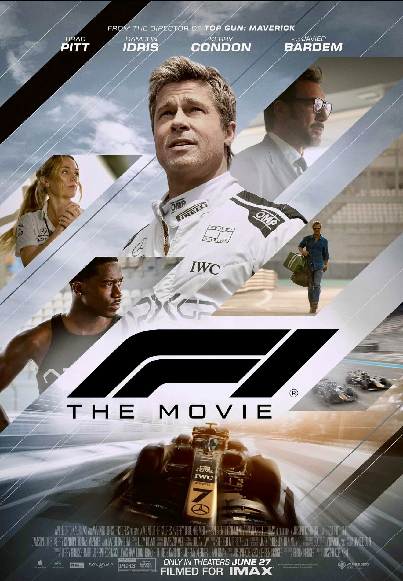 Official IMAX poster for Joseph Kosinski's F1, starring Brad Pitt