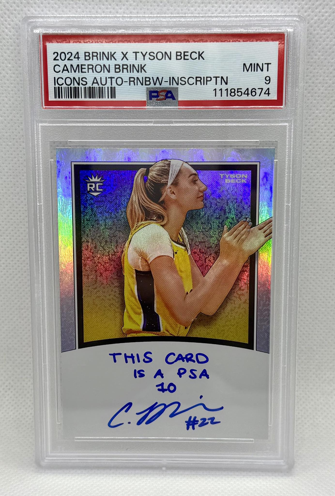 Cameron Brink autographed card graded by PSA