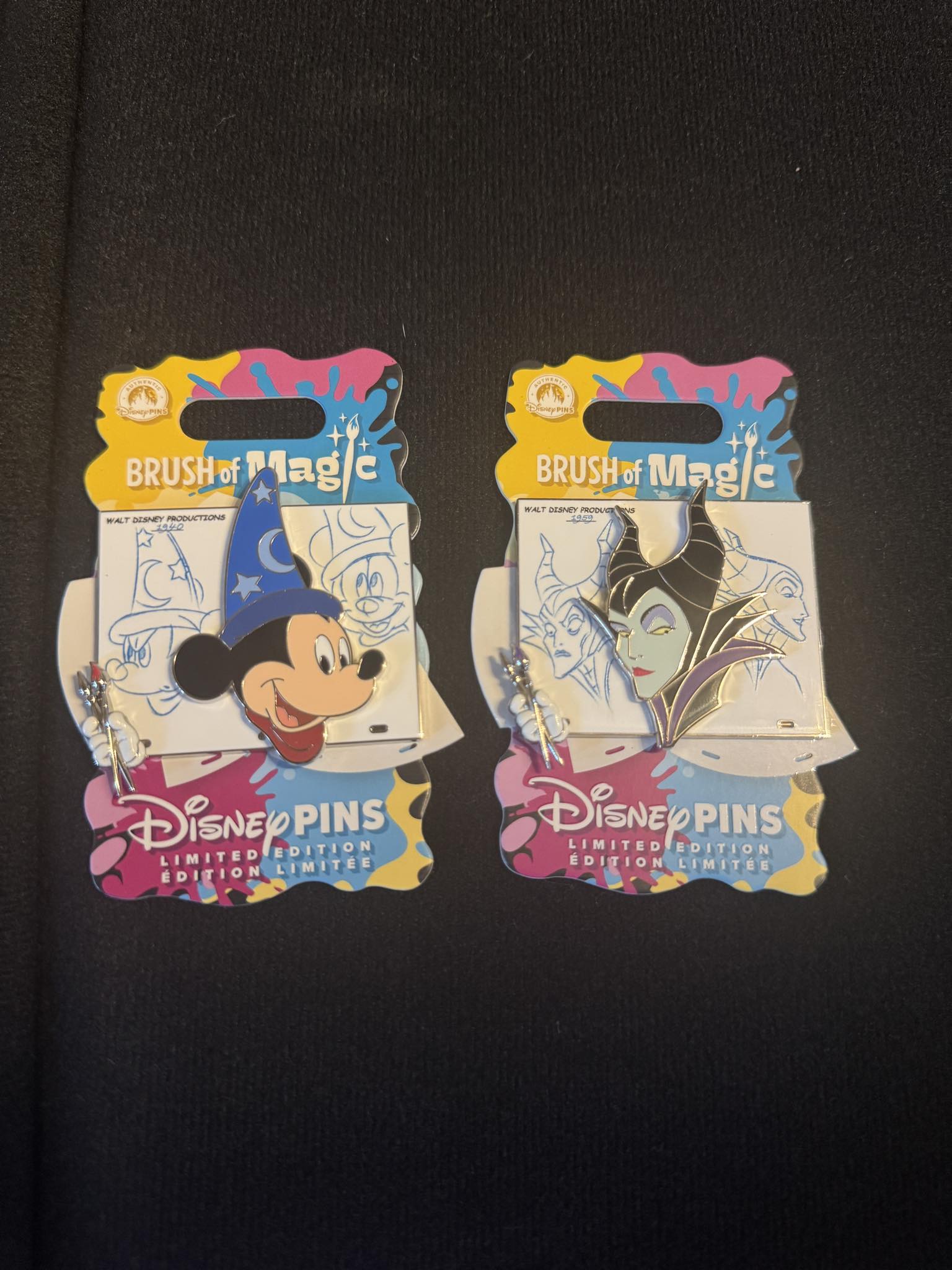 The first two pins in the Brush of Magic collection at Disney  display picture 1