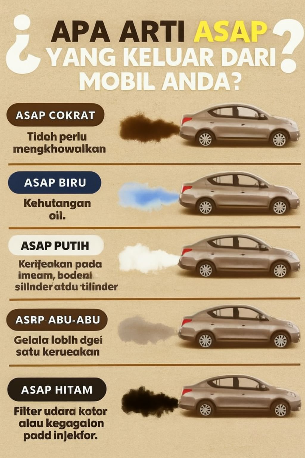 Ajay - # Indikasi warna asap kendaraan # Gambar ini adalah infografis ...