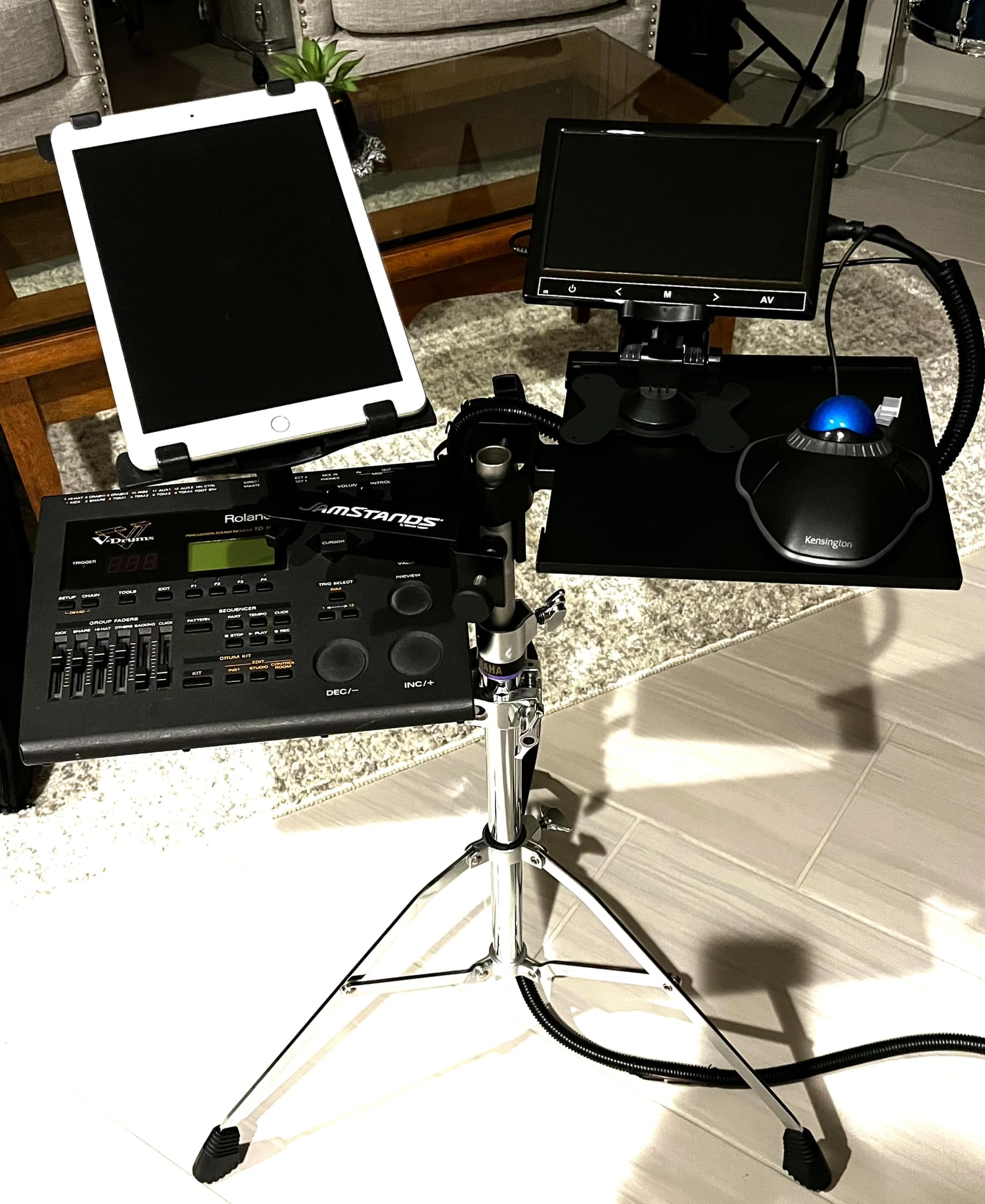 Zendrum solo act rig with Roland TD10 and Soundcraft UI24R mixer