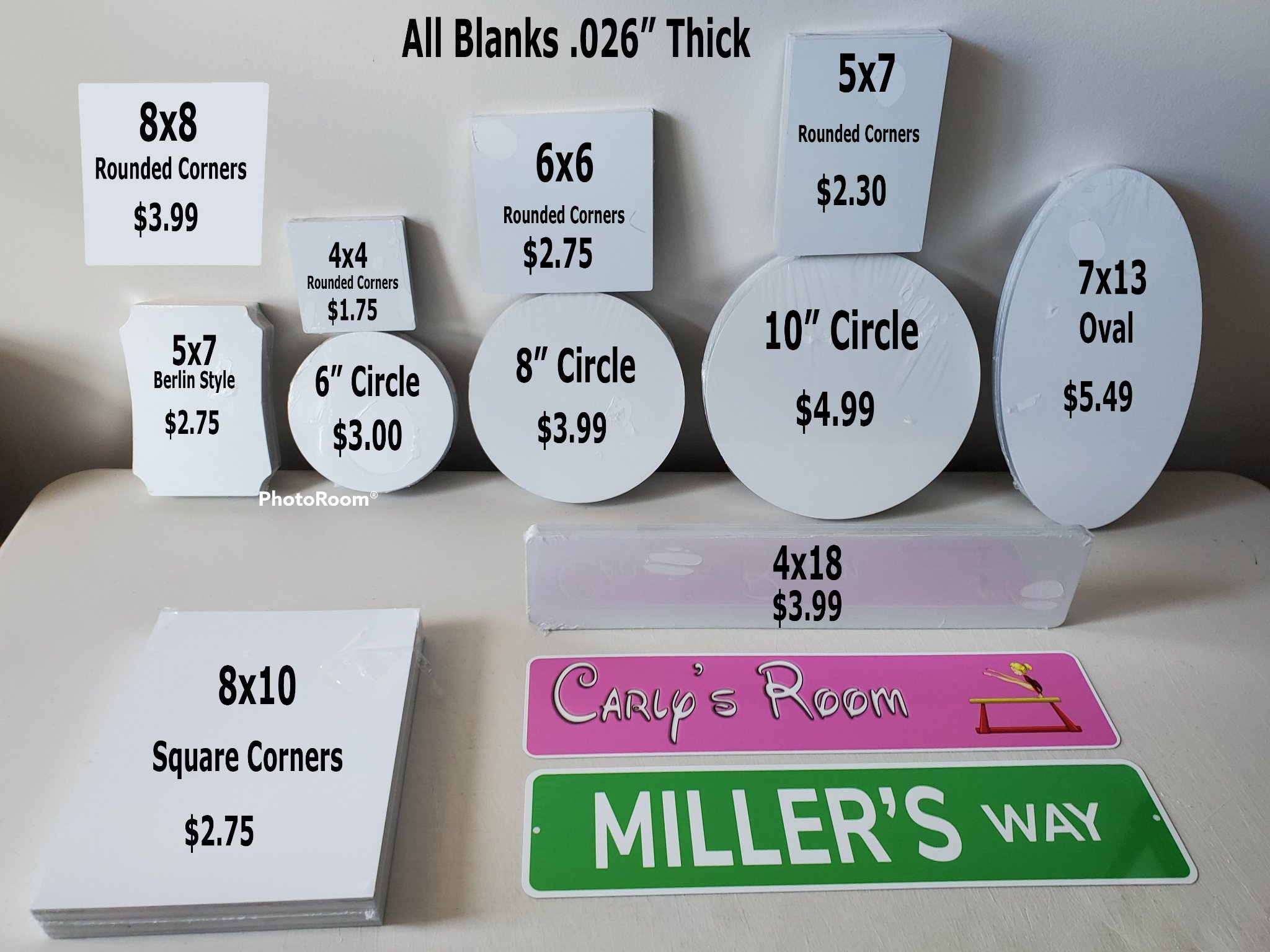 Aluminum Dye Sublimation Clock Face Blanks – 8" Diameter, 10-Pack, USA Made, UV PLUS!