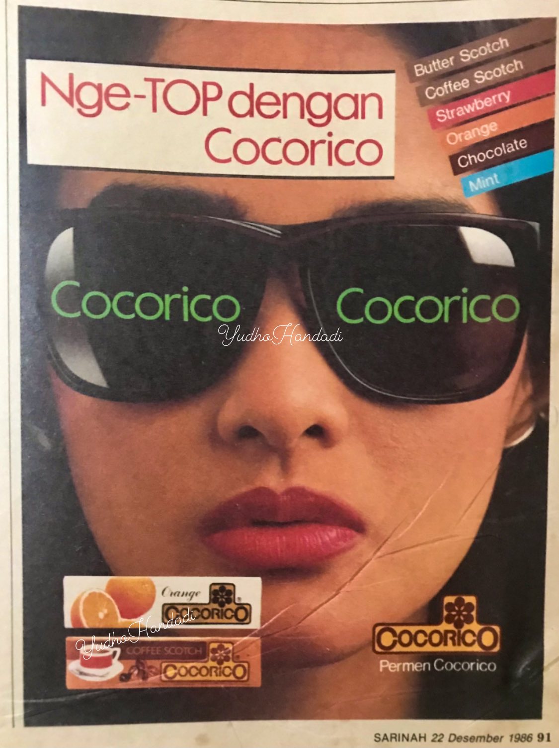 Yudho - Iklan permen Cocorico di majalah Sarinah 22 Desember 1986 ...