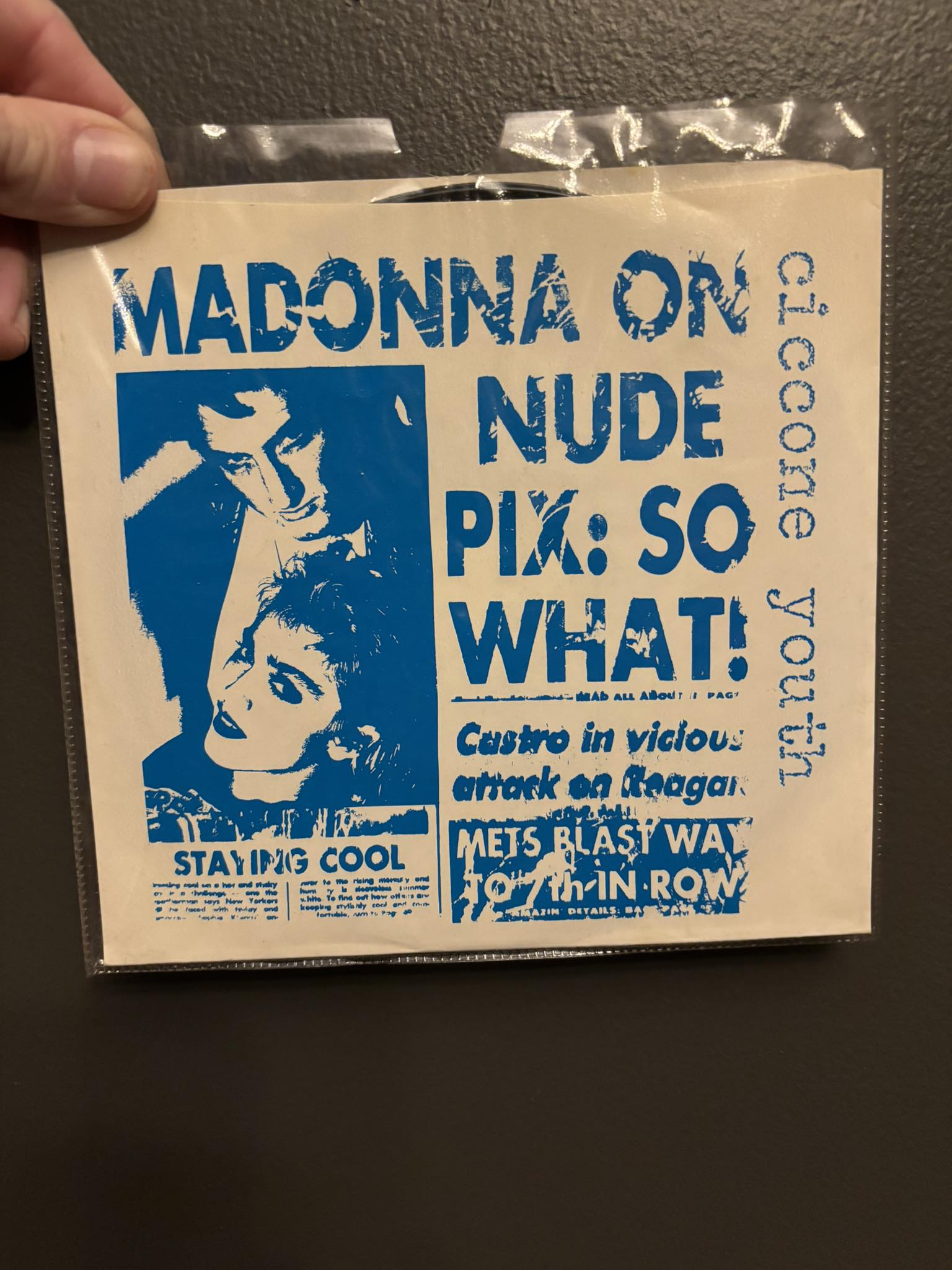 Sonic Youth 1986 7-inch record release