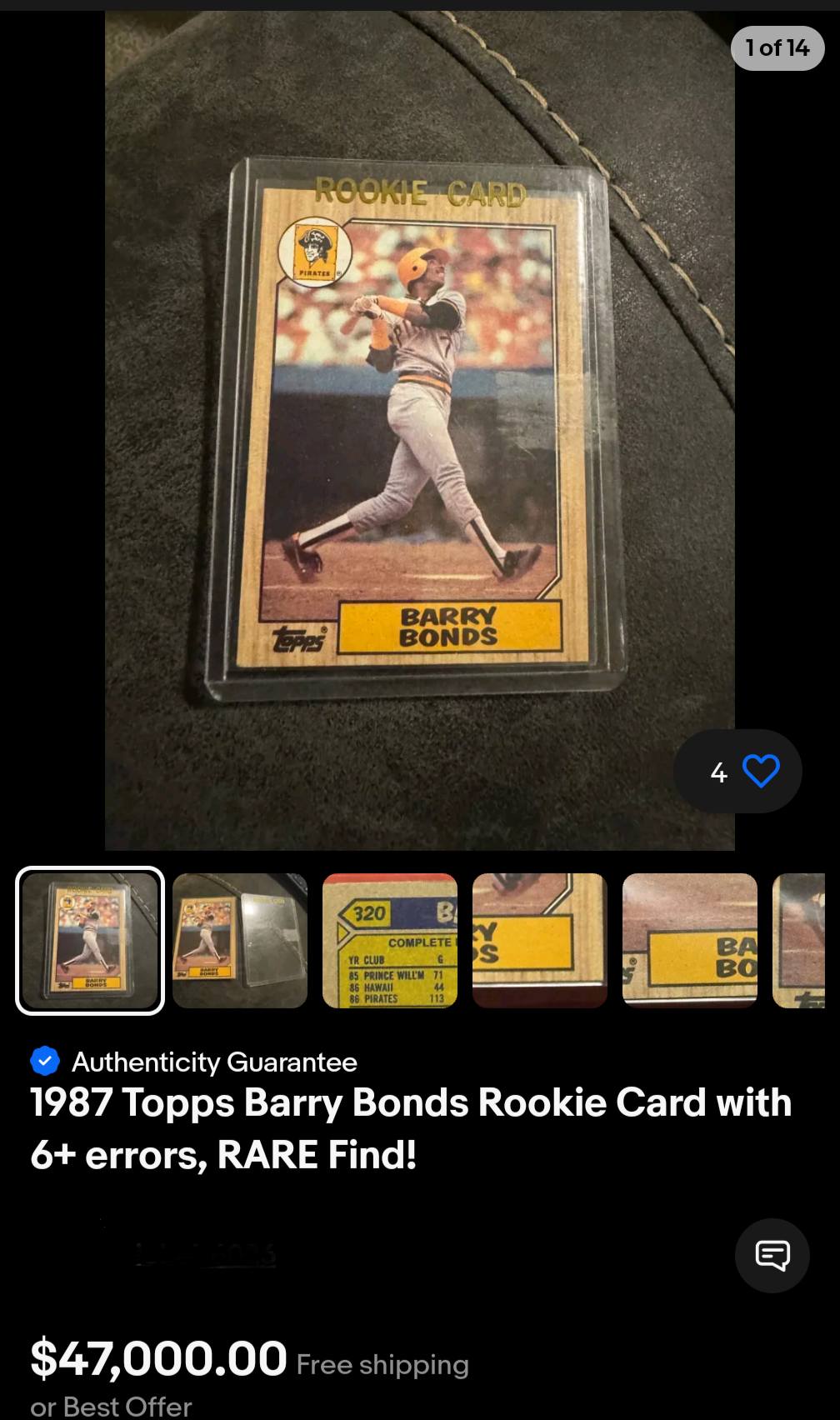 rare barry bonds baseball cards 1987 Topps Rookie Trading Card: The Beginning of a Legendary Career 1987 Topps Barry Bonds |