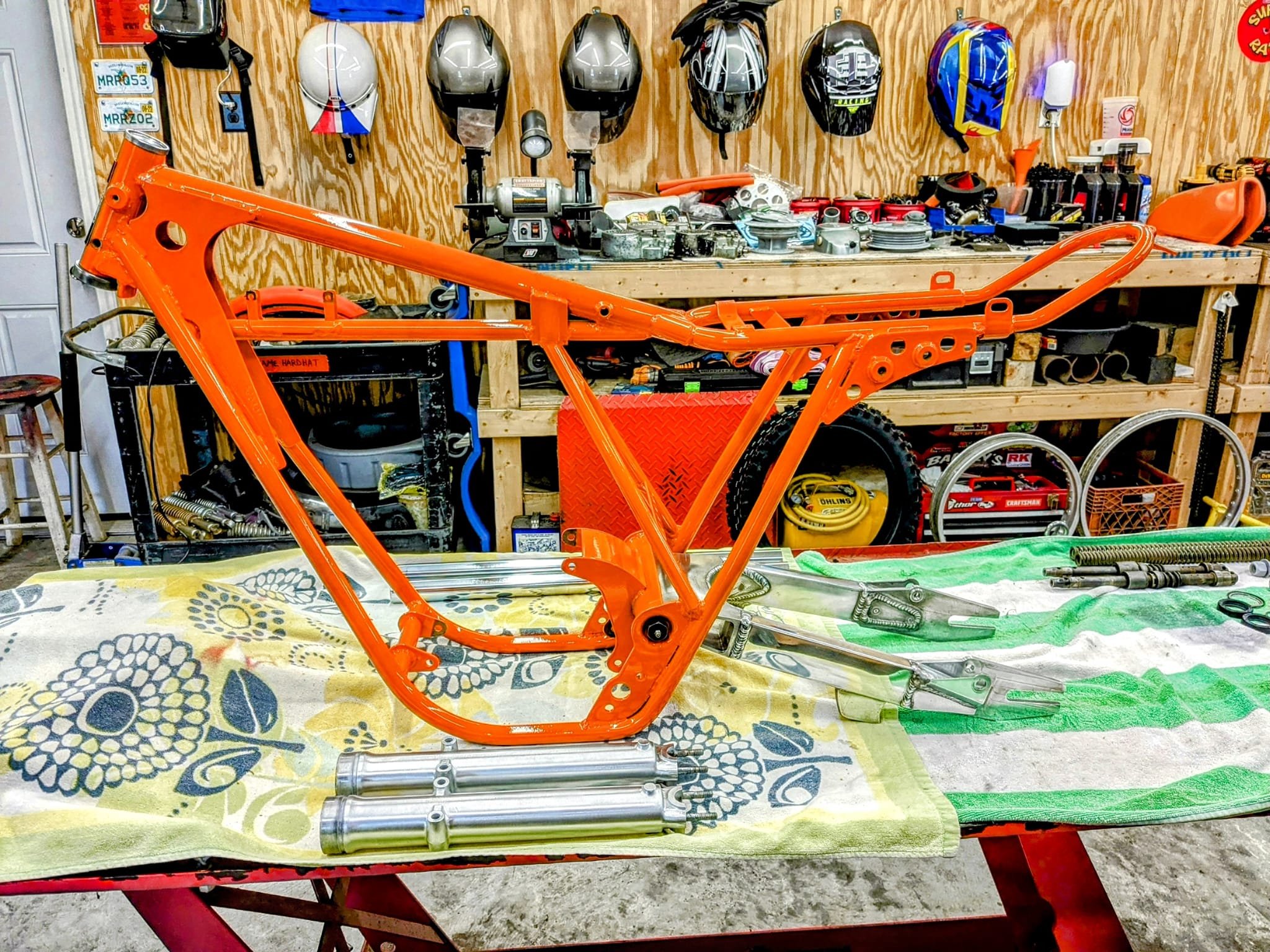 Who does powder coating in Southern Maine for bike restoration?