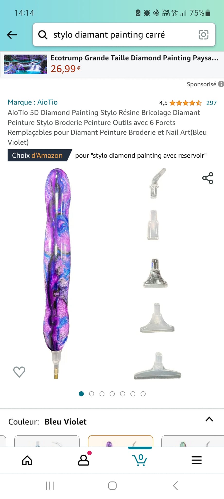 Diamond Painting Stylo 8 Pièces Kit De Stylos De Peinture Diamant 5D Outil De Stylo à Pointe Accessoires Pour Peinture Au Diamant