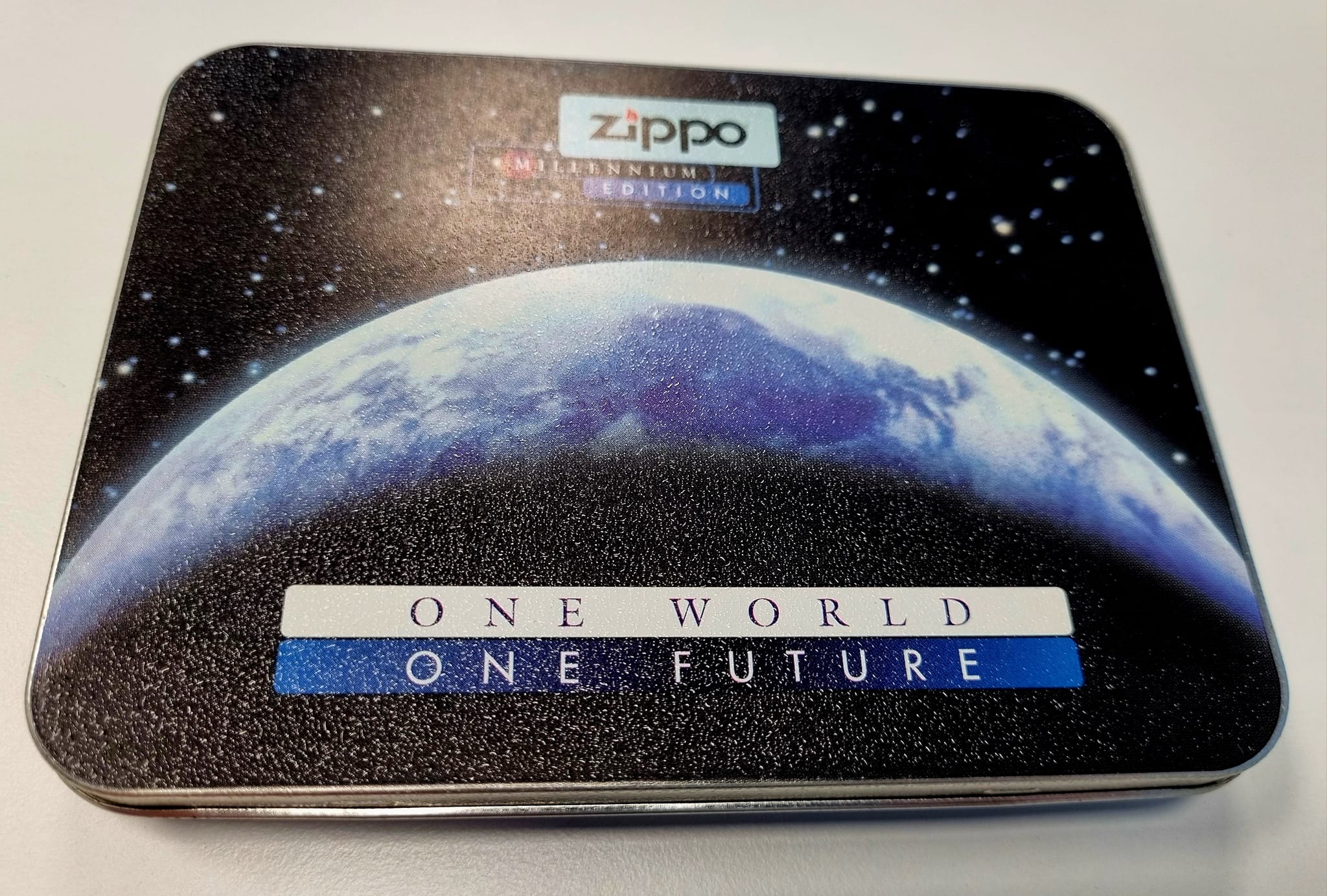 1999 Titanium Zippo Millenium Edition One World One Future