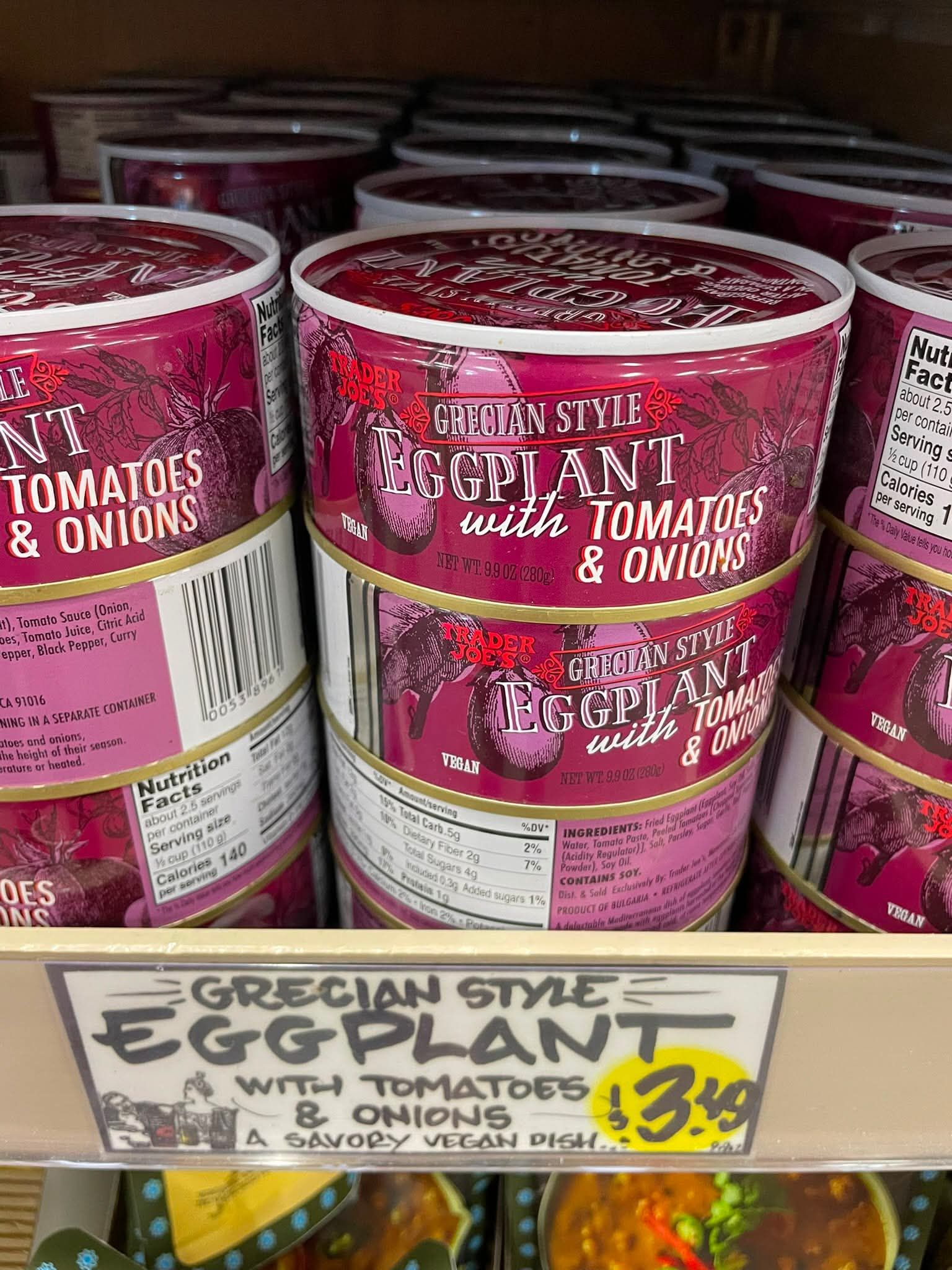 Is Trader Joe's canned eggplant with tomatoes and onions good?