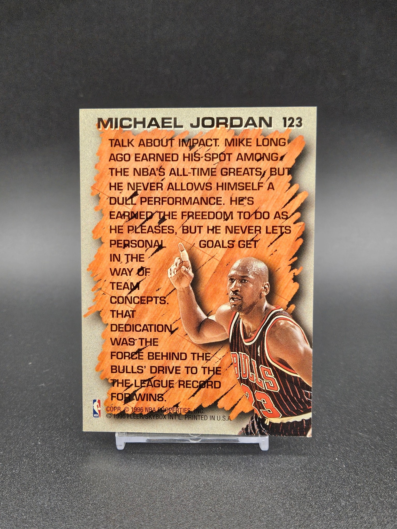 1996 Fleer Michael Jordan Hardwood Leader card auction