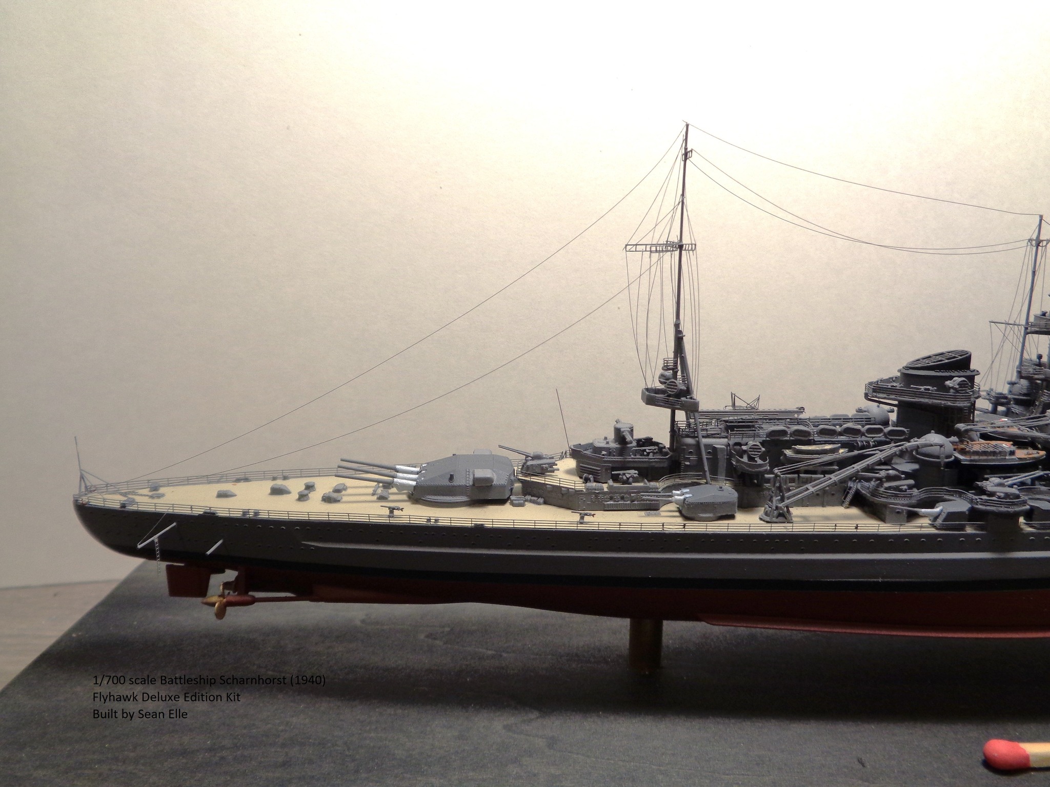 Tamiya 77518 1/700 Scale German Battleship Scharnhorst Model Kit - WWII Ship, Unassembled Plastic