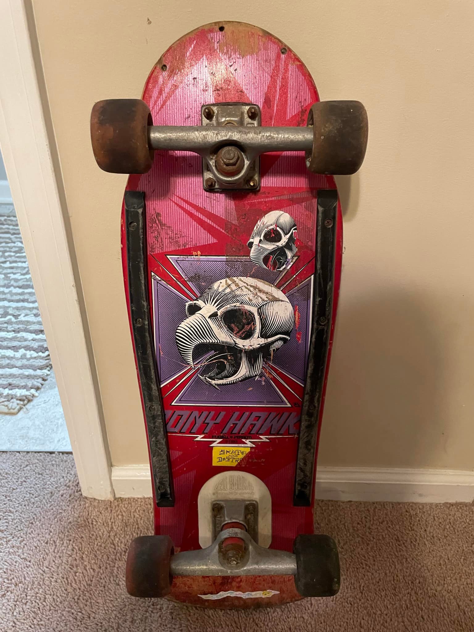 Vintage Powell Peralta skateboard setup from 86-87