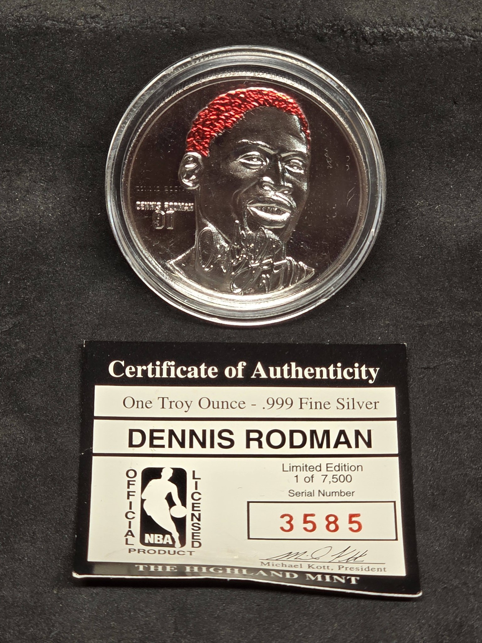 Dennis Rodman 1oz silver round for sale