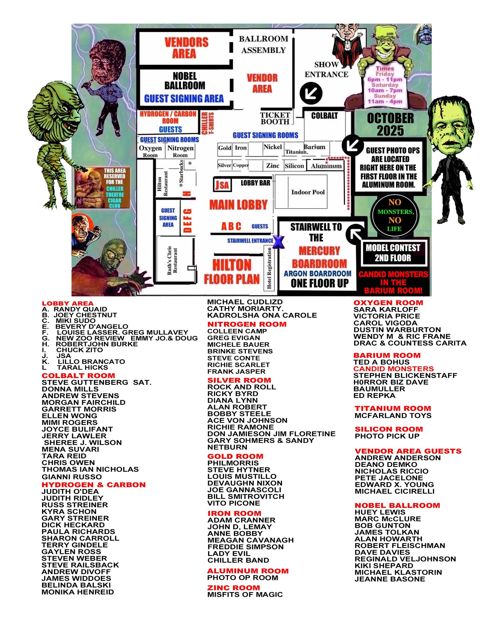 Chiller October 2025, 35th Anniversary floor plan. | Facebook