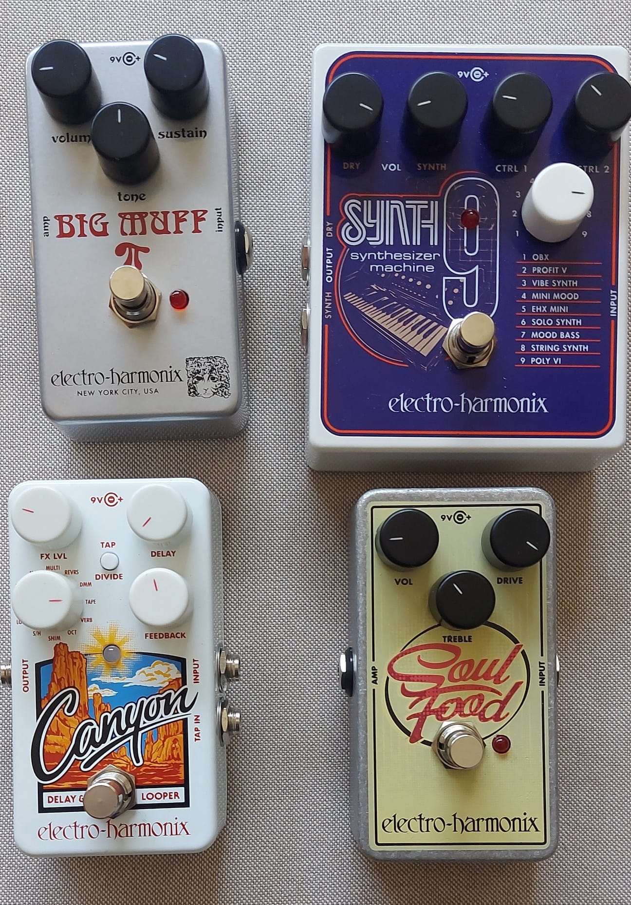 Vintage Electro-Harmonix pedal collection favorites