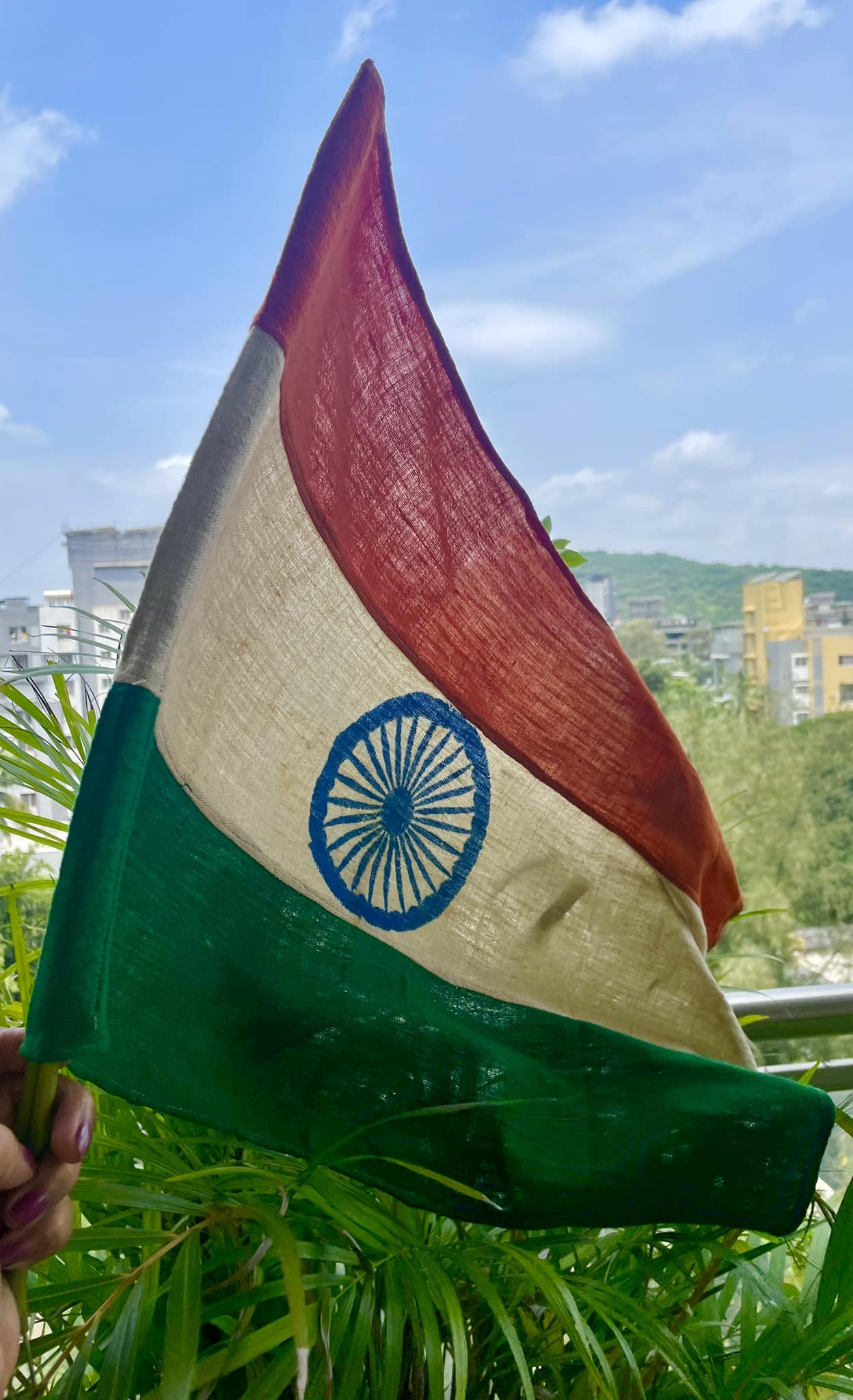 Vintage Khadi flag from India