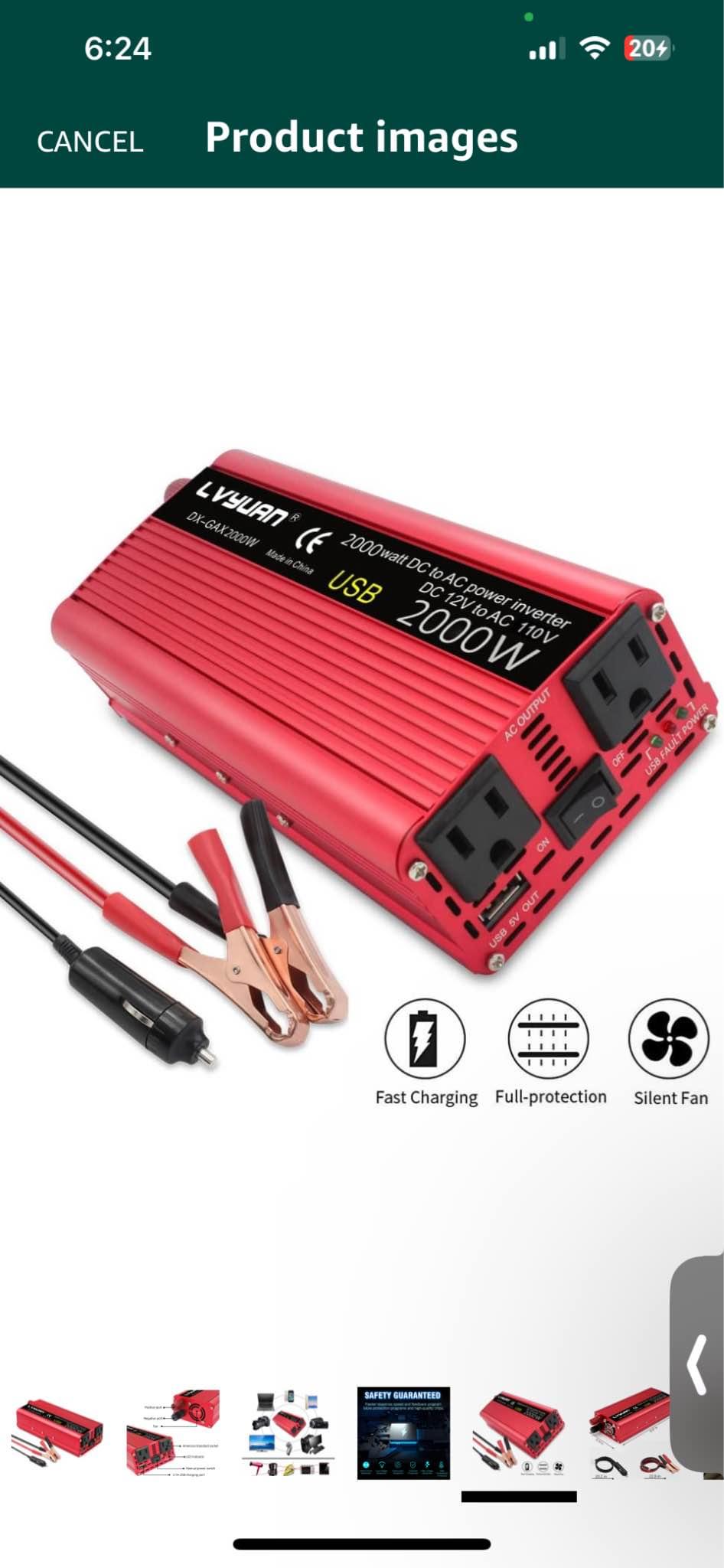 Automotive Power Inverter FOVAL 400W Car Power Inverter - 2 AC Outlets 65W USB-C (12V To 110V Converter) Power Inverter 12v To 110v