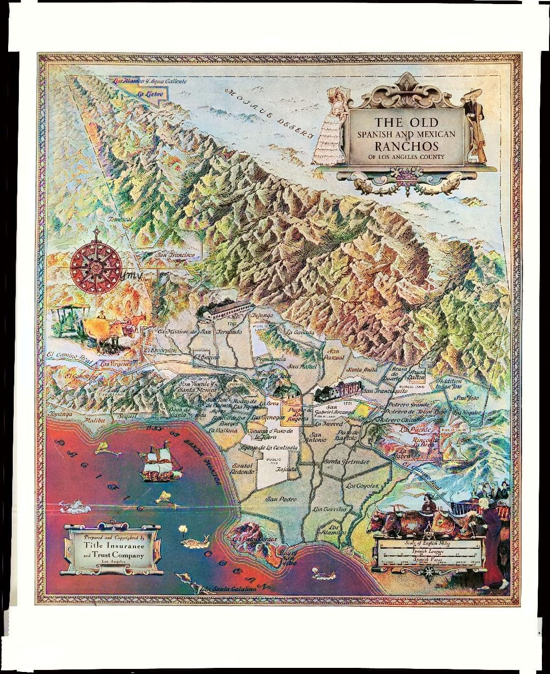 Vintage Los Angeles movie star maps