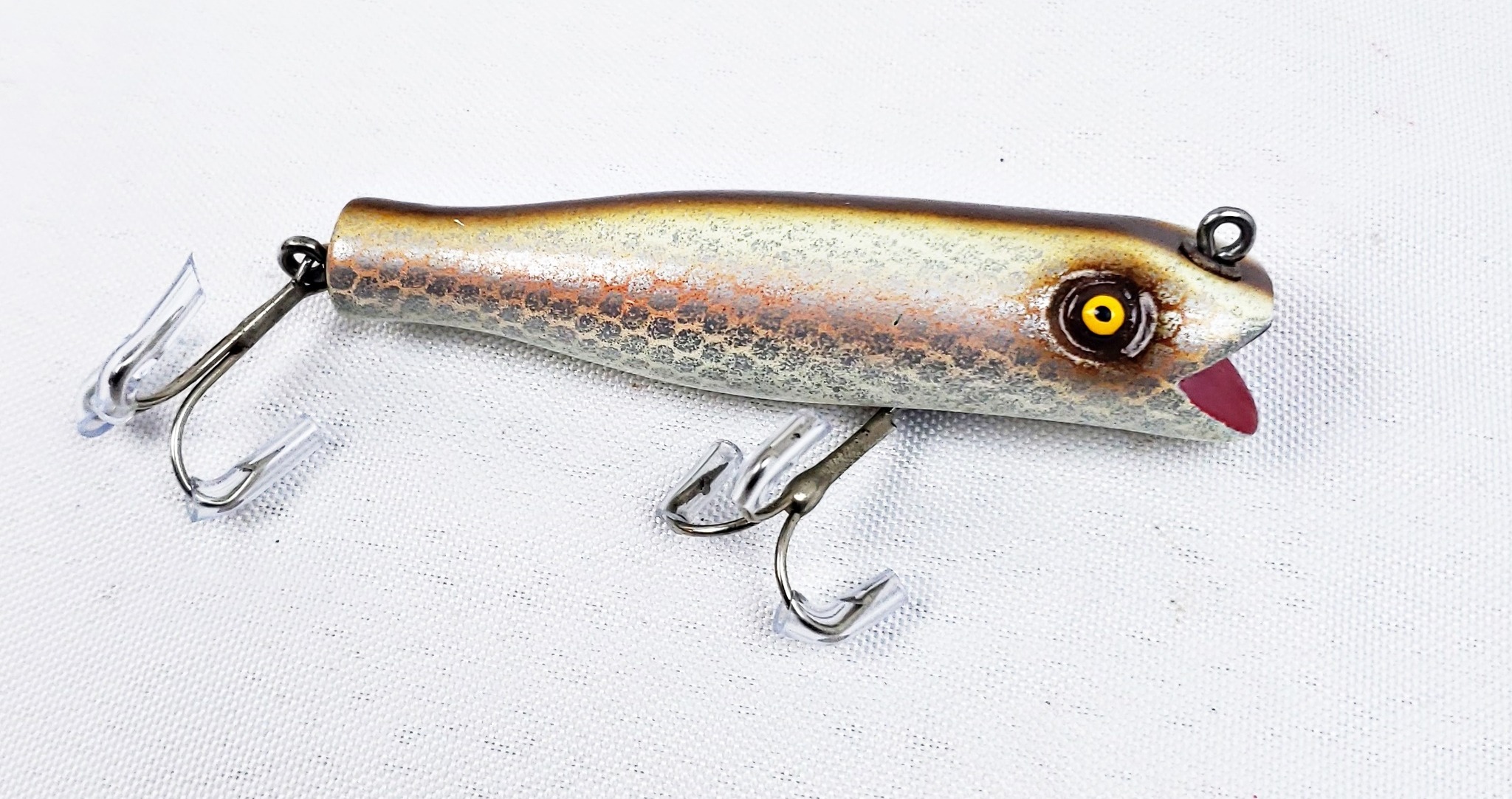 concave lure fishing Panther Martin PMAGSH_2_ Single Hooks Teardrop Spinners - All Gold All Torpedos Feature 3D molded eyes What is this vintage carved