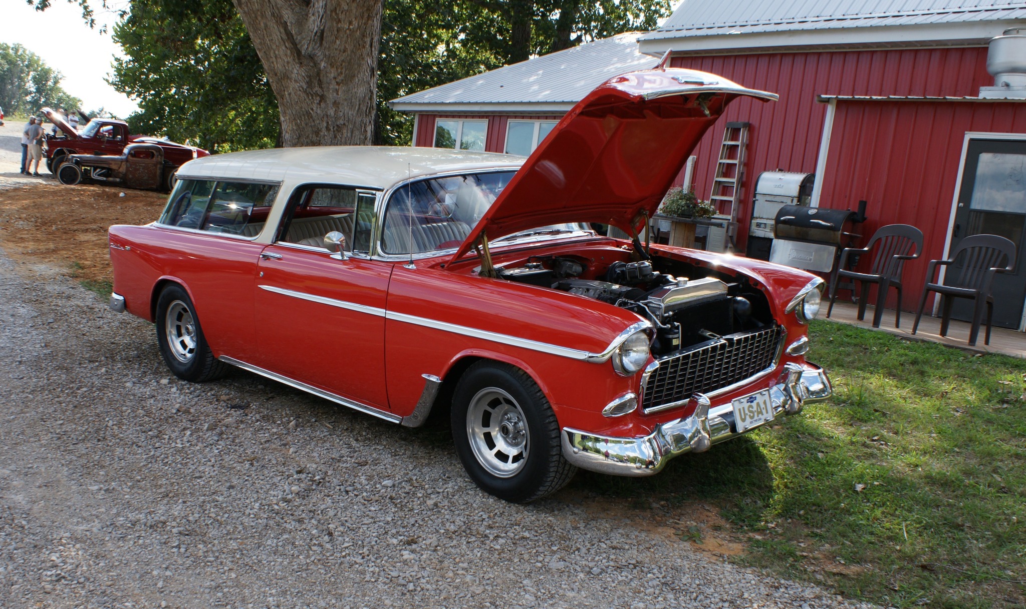 Custom 1955 Chevy Nomad with Corvette Facelift